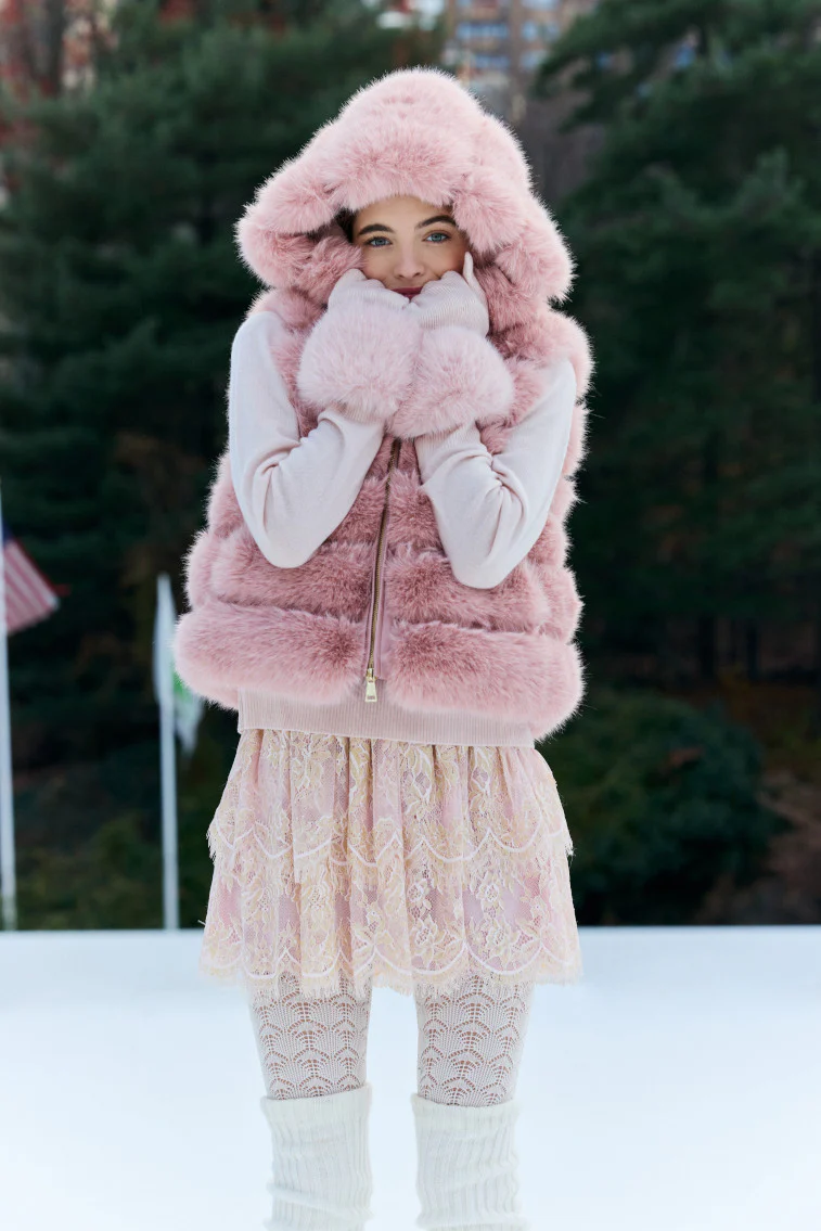 LoveShackFancy x MAX&MOI Adalia Wool-Cashmere Faux Fur Gloves - Image 8