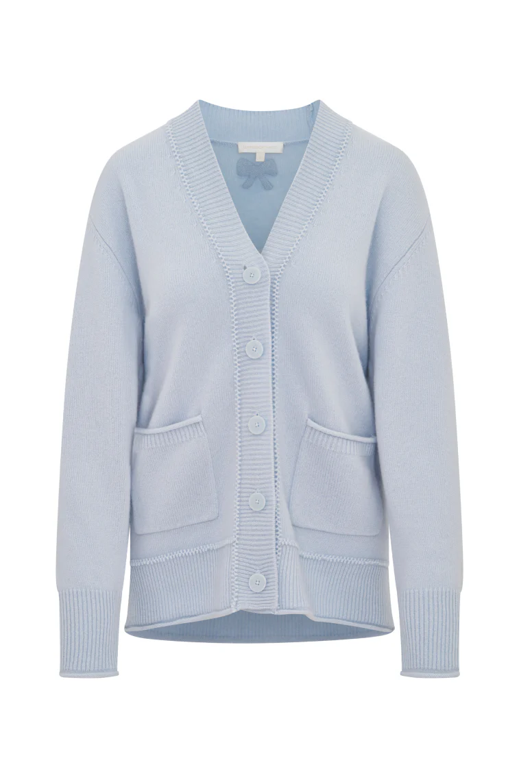 Applene Cashmere Cardigan - SEAGLASS BLUE - Image 5