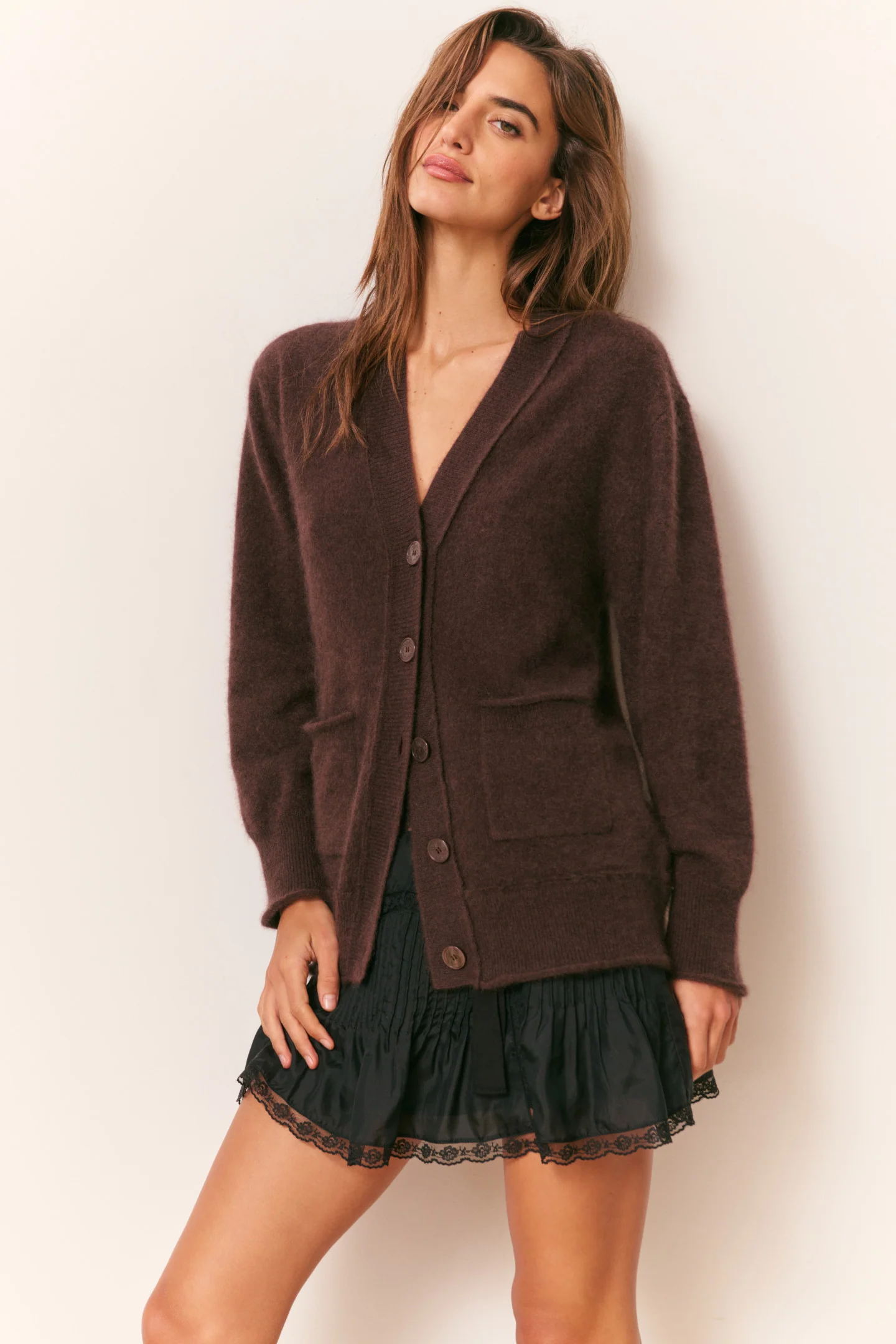 Applene Brushed Cashmere Cardigan - Image 3