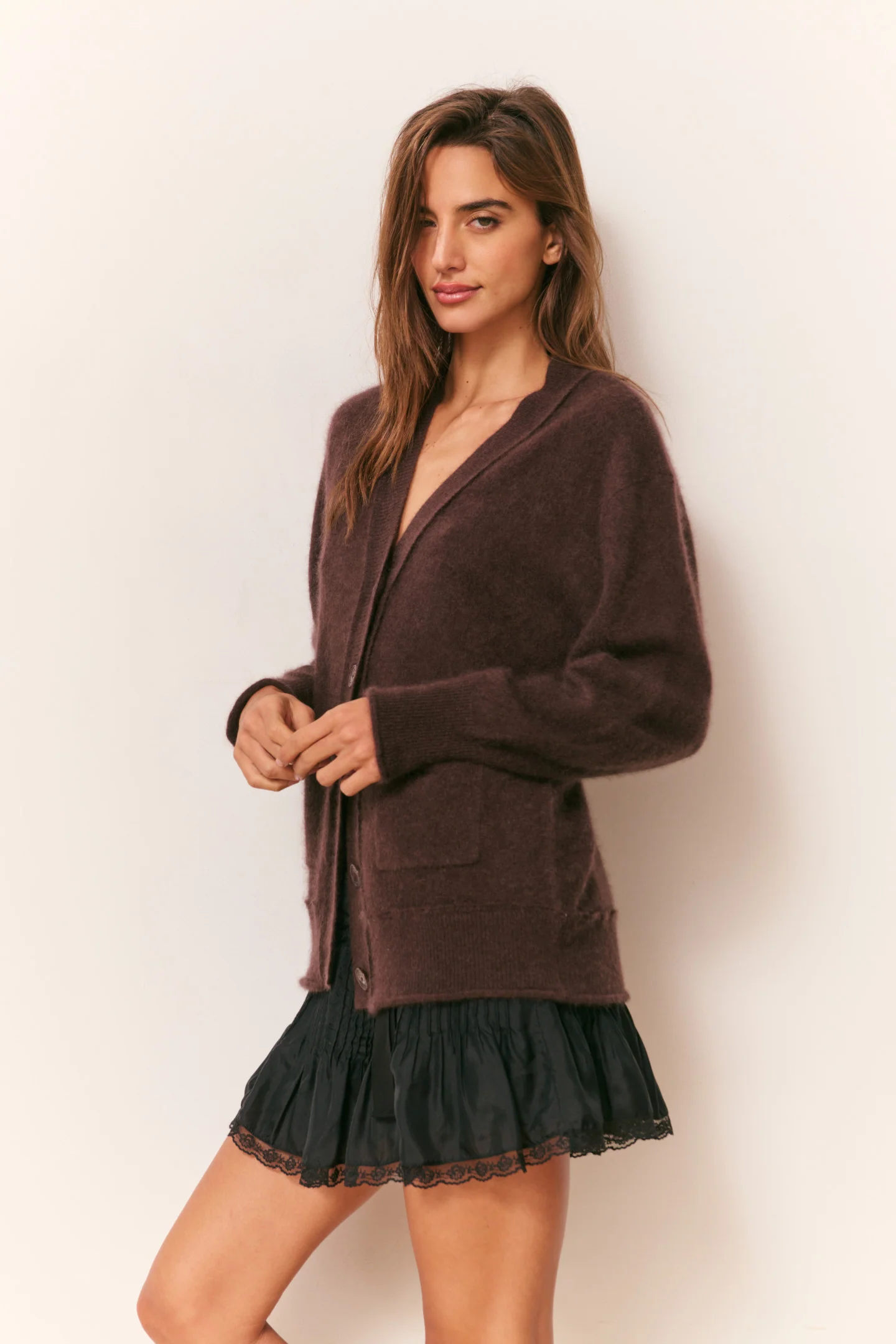 Applene Brushed Cashmere Cardigan - Image 4