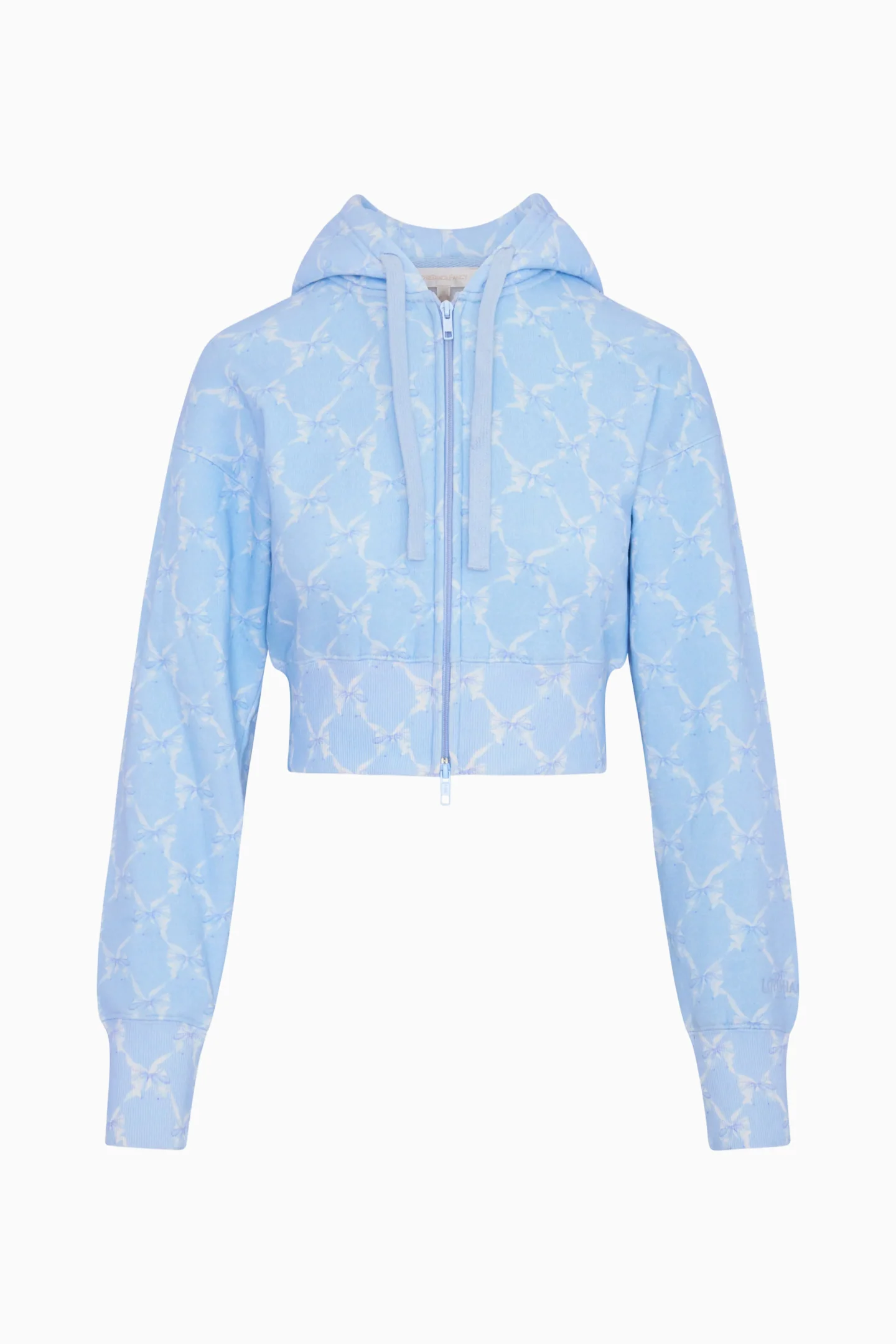 Arienne Cropped Bow Print Hoodie - Image 11
