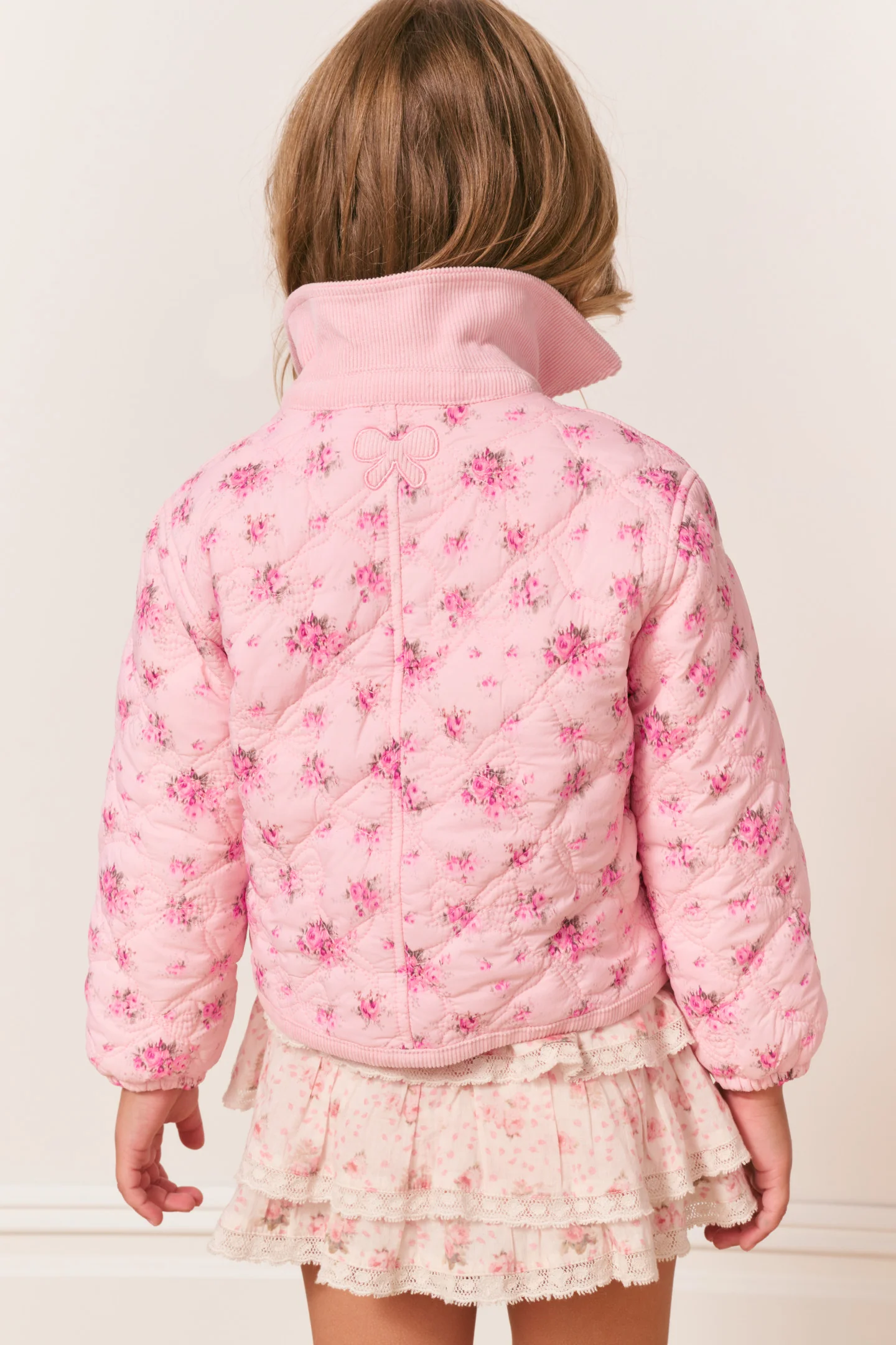Girls Aubrina Floral Quilted Jacket - Image 2
