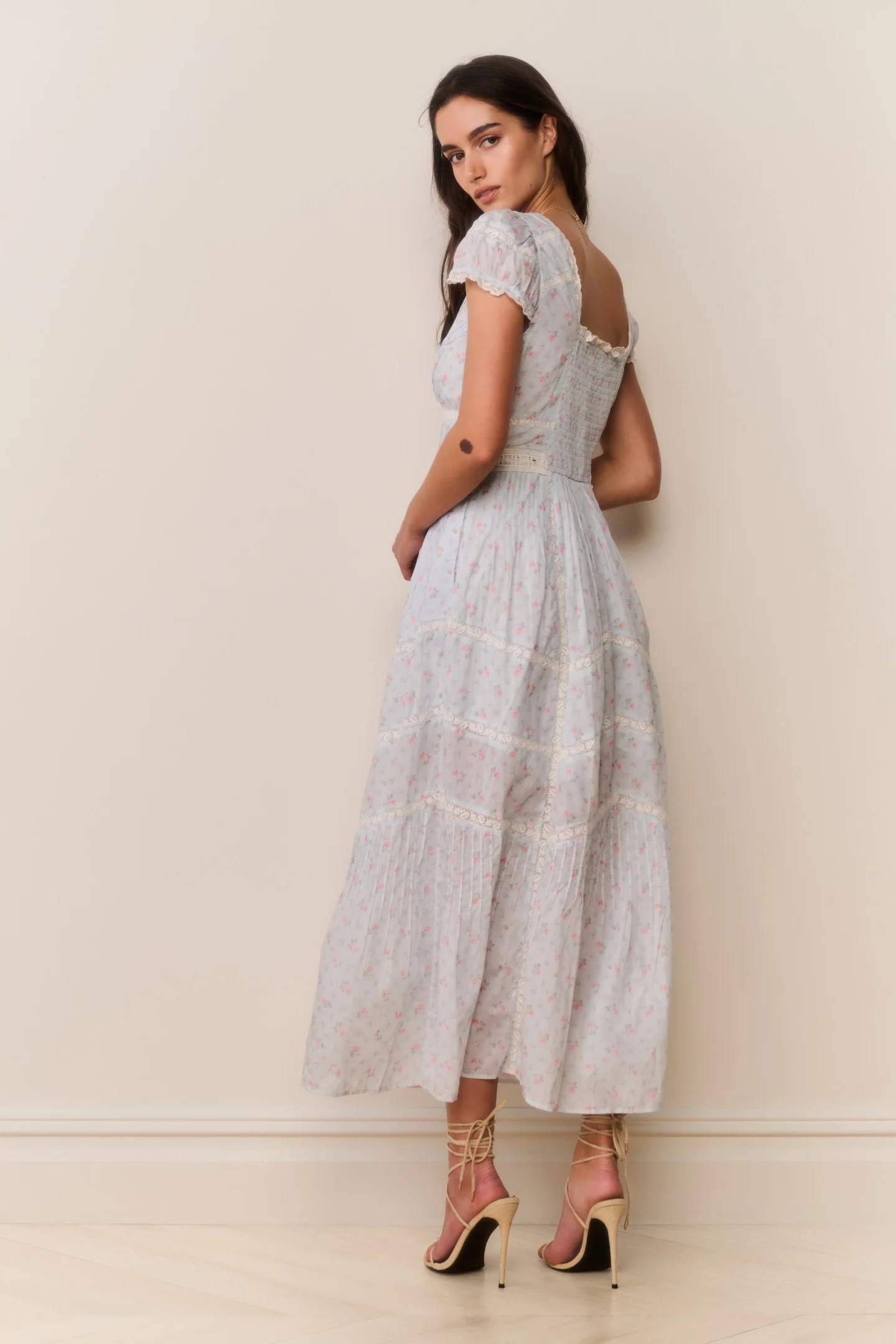 Aurela Floral Cotton Midi Dress - Image 5