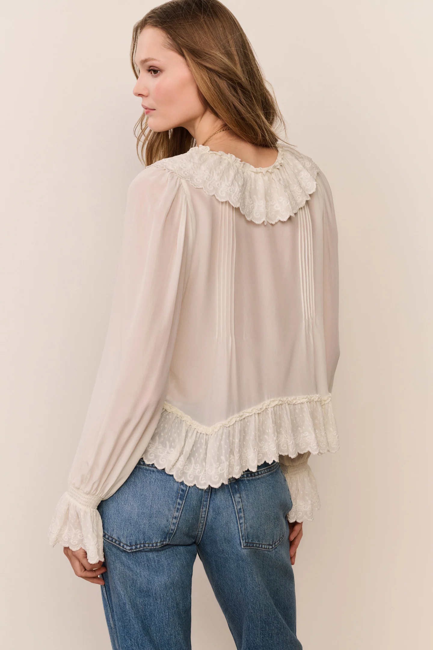 Avee Silk Ruffle Blouse - Image 6