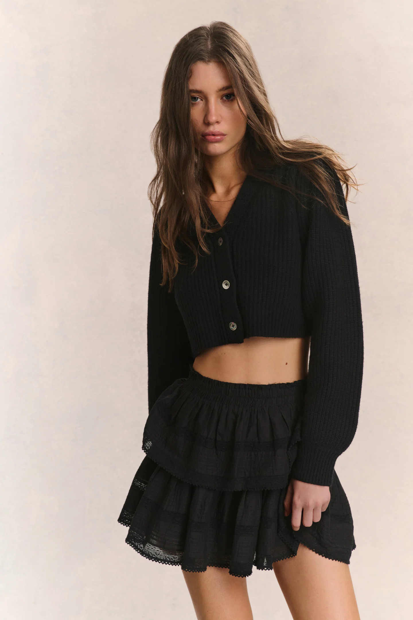 Avignon V-Neck Crop Cardigan - Image 8