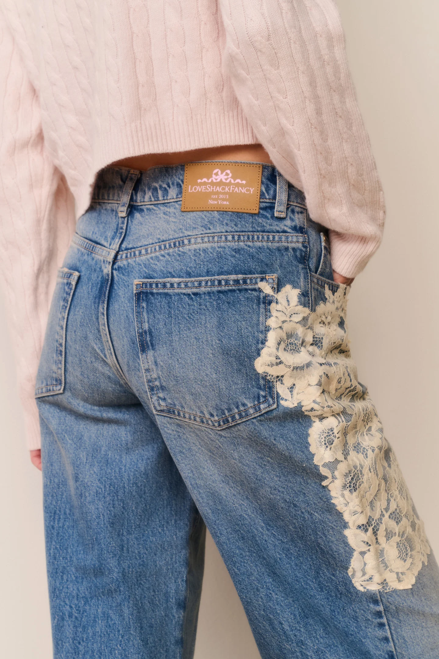 Bambie Lace Appliqué Jeans - Image 4