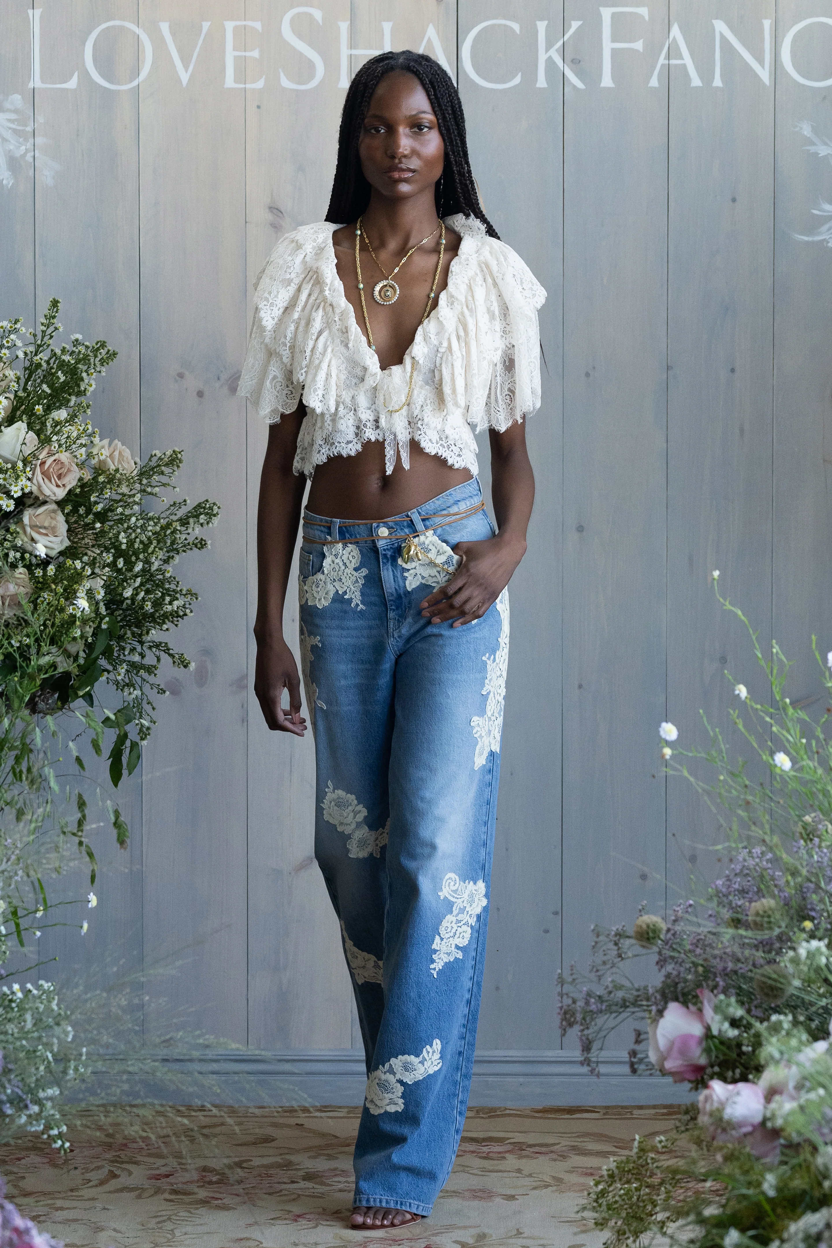 Bambie Lace Appliqué Jeans - Image 6