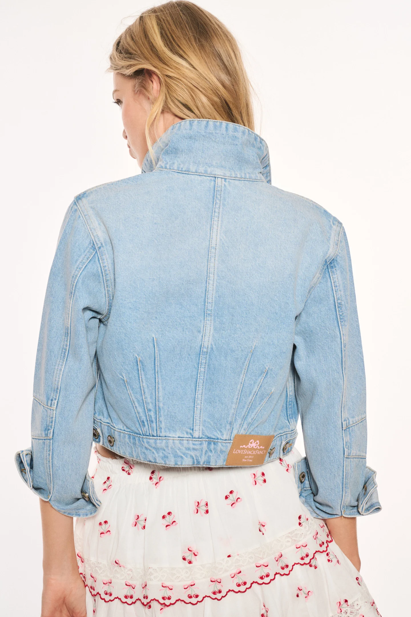 Bardot Cherry Denim Jacket - Image 4
