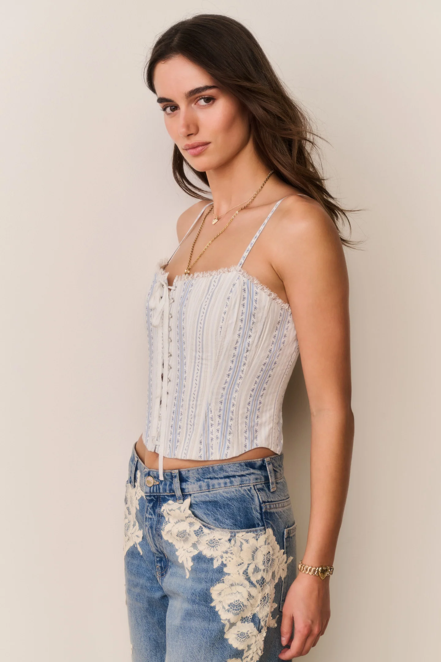 Bensen Cotton Lace-Up Bustier - Image 3