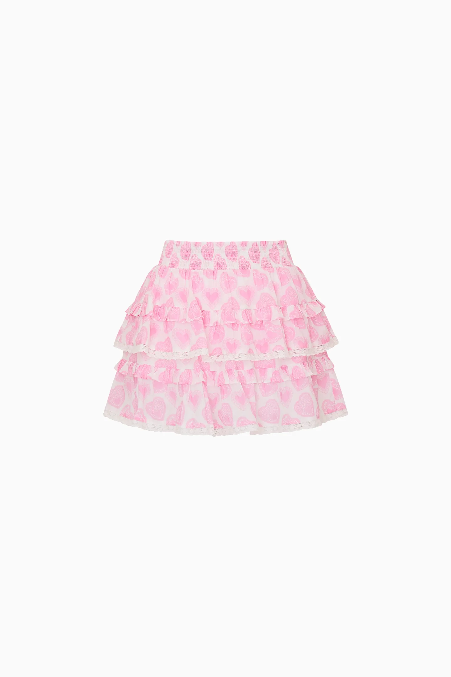 Little Girls Billie Heart Print Skirt - Image 4
