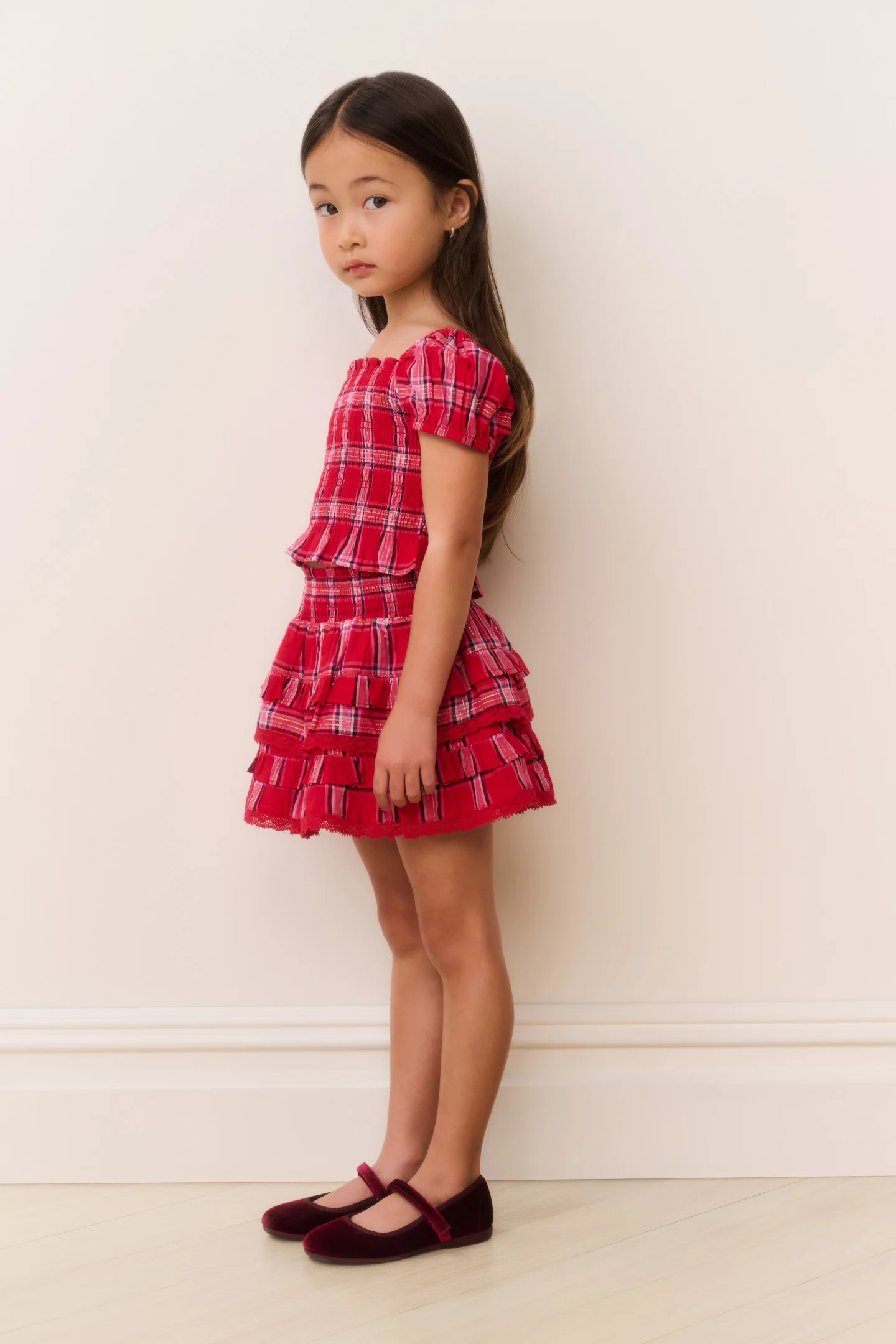 Little Girls Billie Tartan Skirt - Image 2