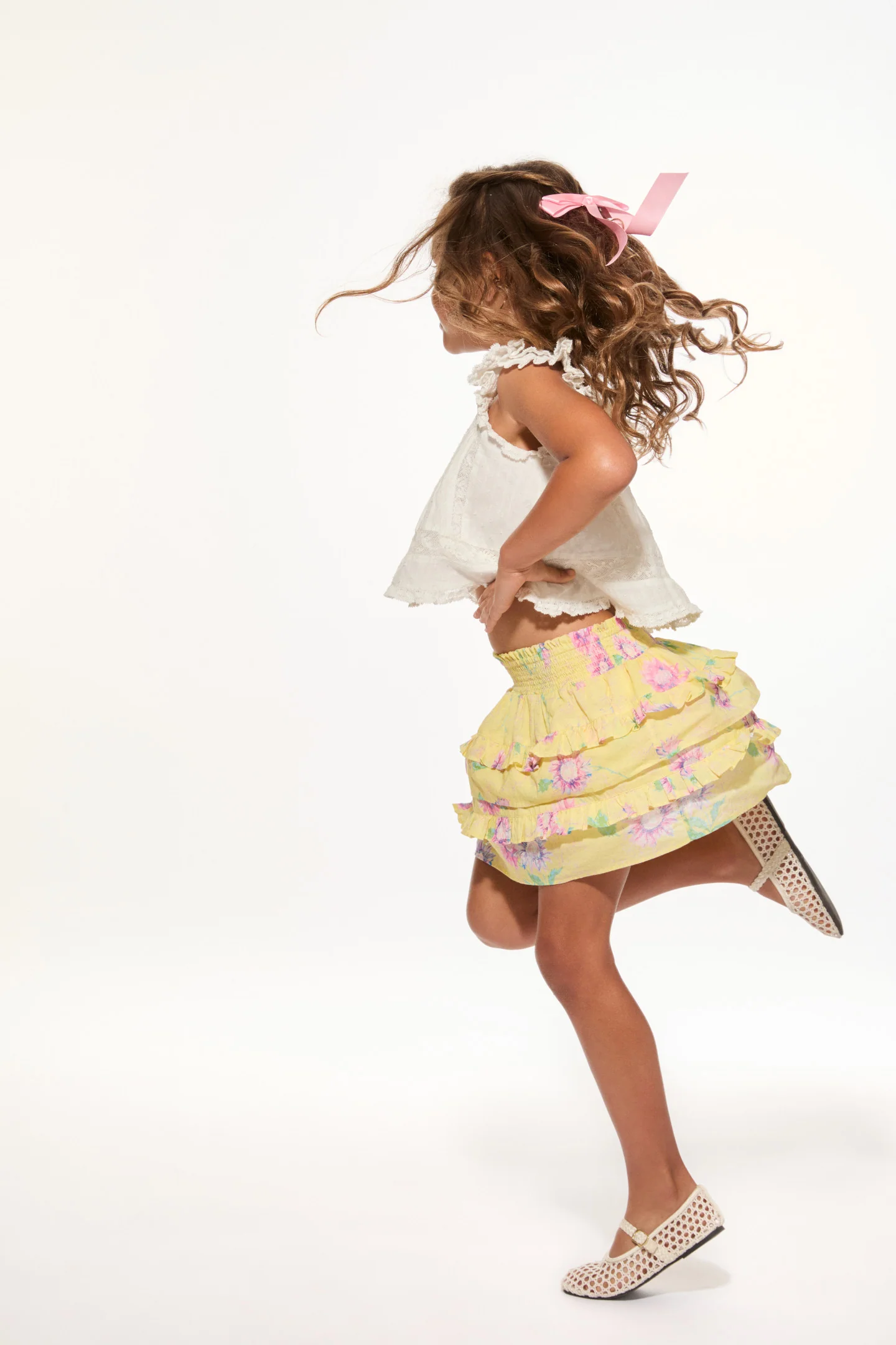 Girls Billie Upcycled Cotton Skirt - Image 2