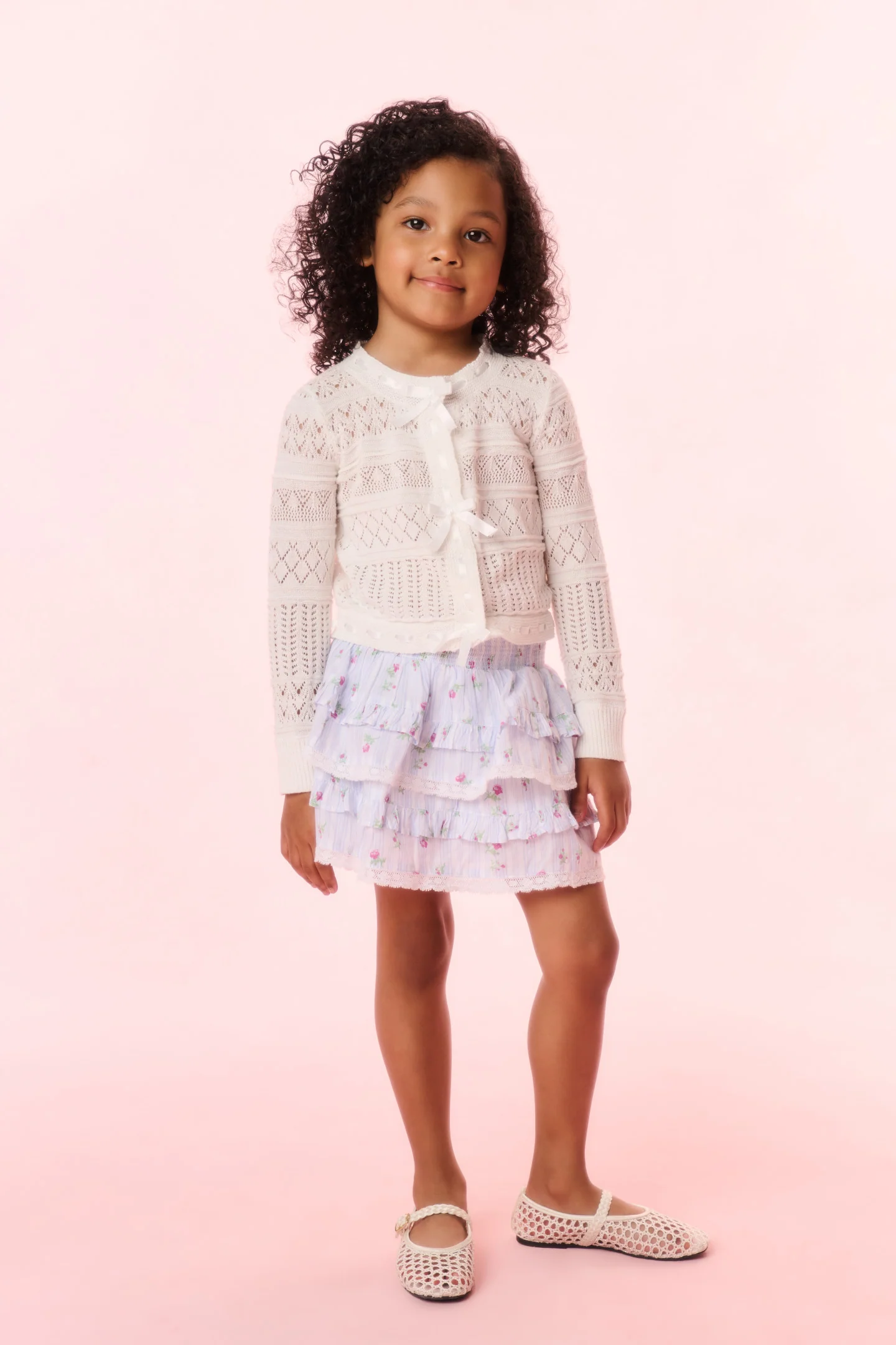 Girls Billie Floral Striped Skirt - Image 2