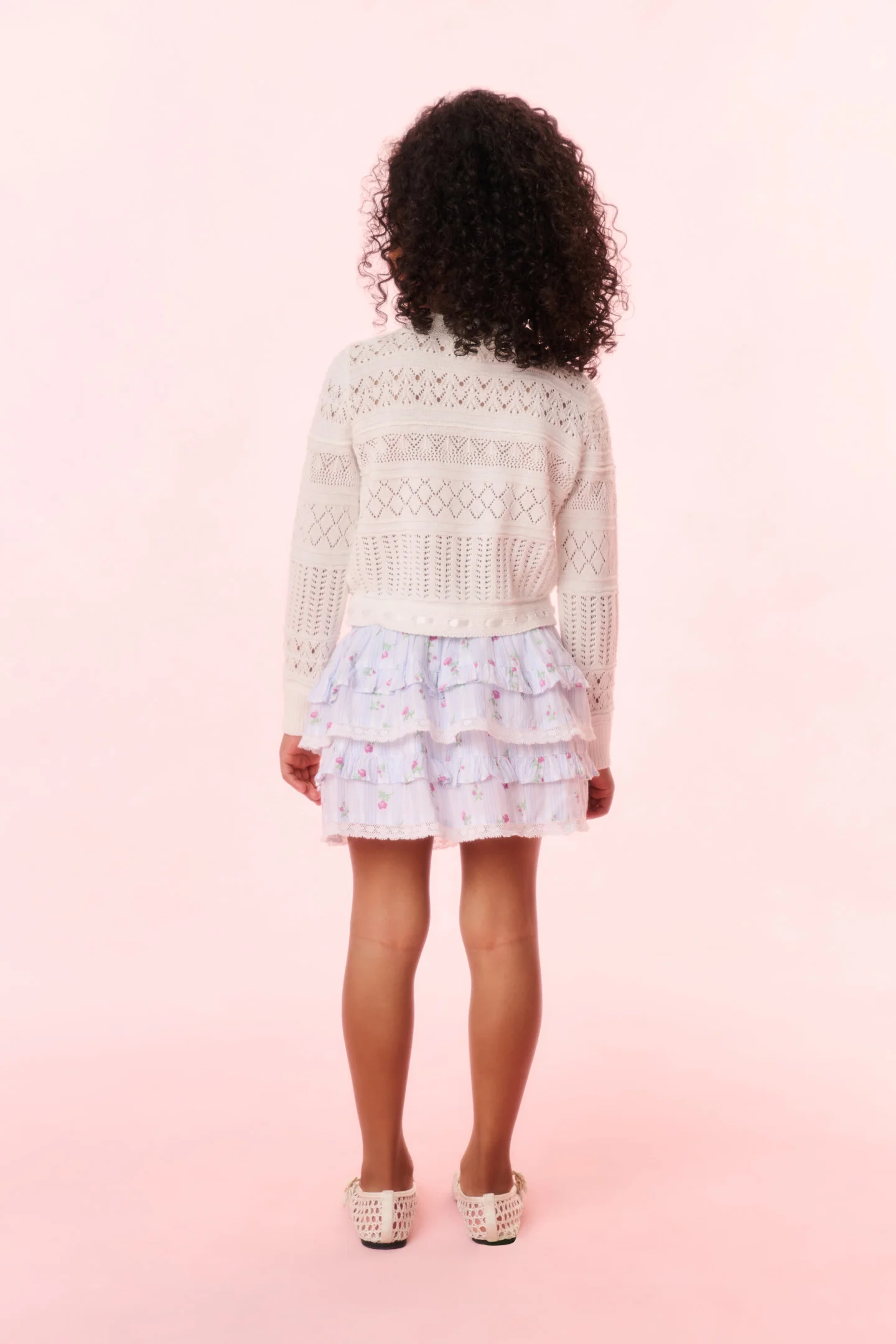 Girls Billie Floral Striped Skirt - Image 4