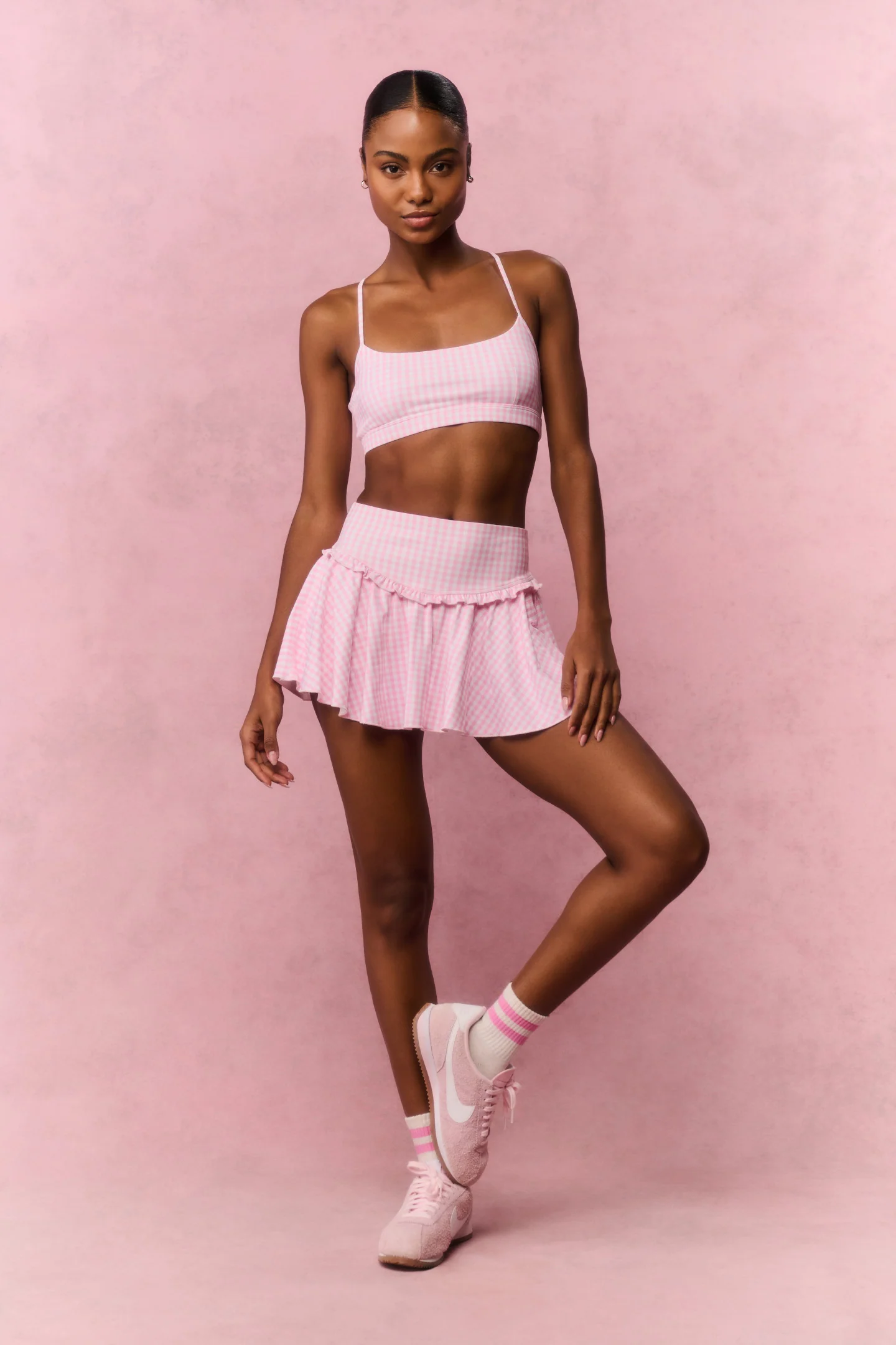 Cadelle Printed Sports Bra - TICKLED PINK - Image 2
