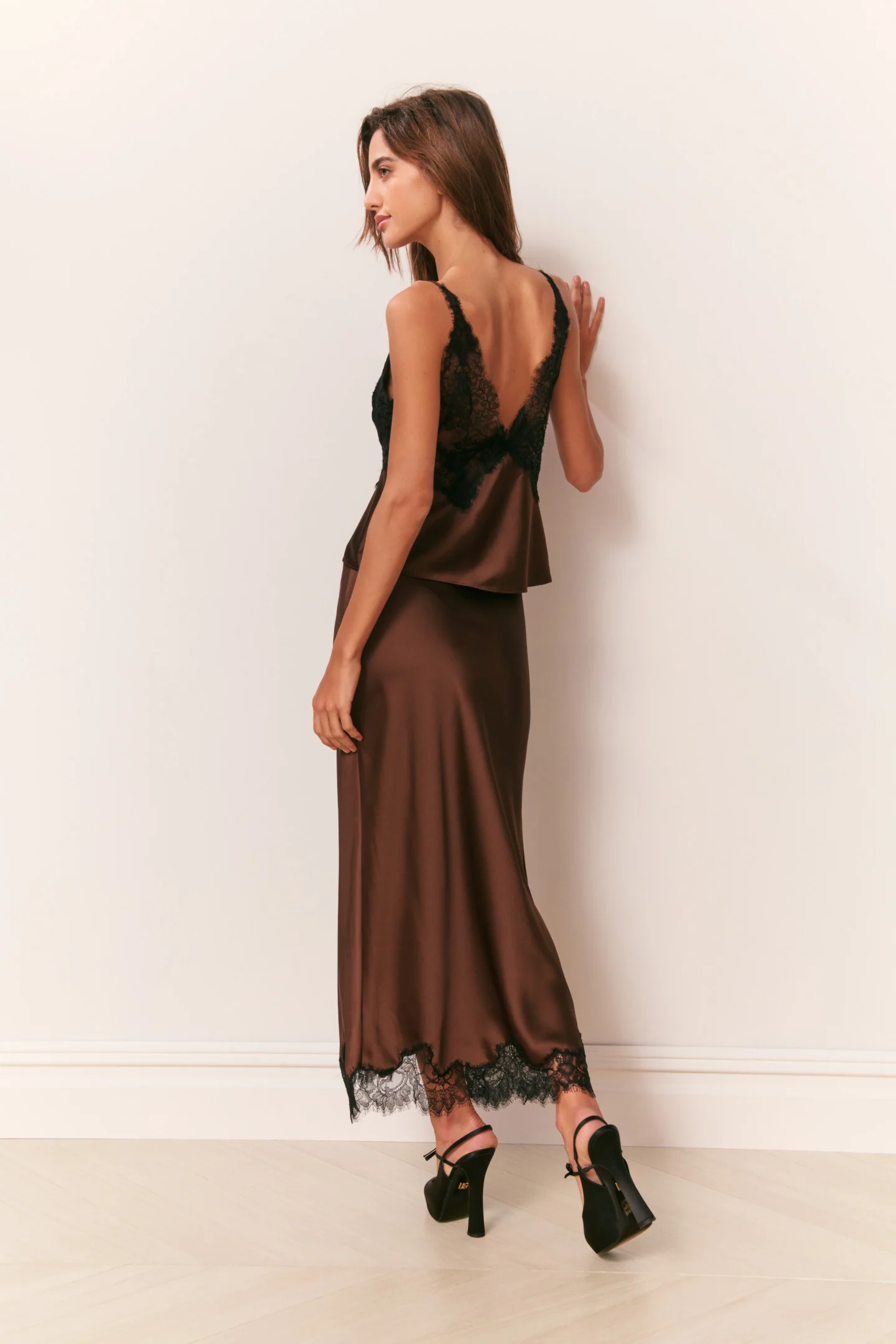 Calder Satin Midi Skirt - Image 4