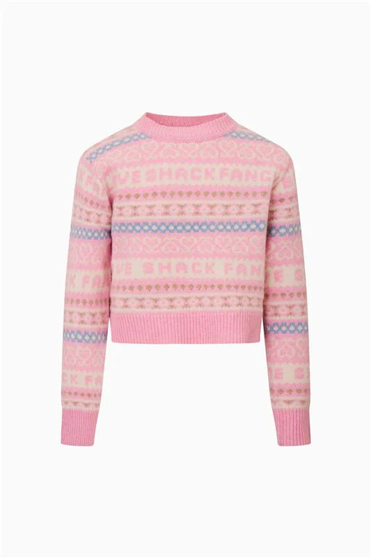 Girls Calina Wool Fair Isle Pullover - Image 2