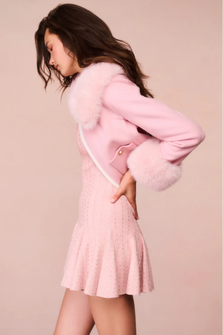 Caprina Wool-Cashmere Faux Fur Jacket - Image 4