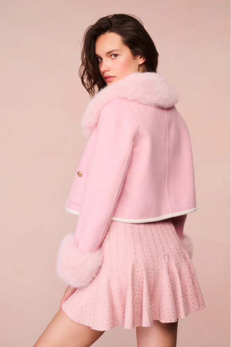 Caprina Wool-Cashmere Faux Fur Jacket - Image 5
