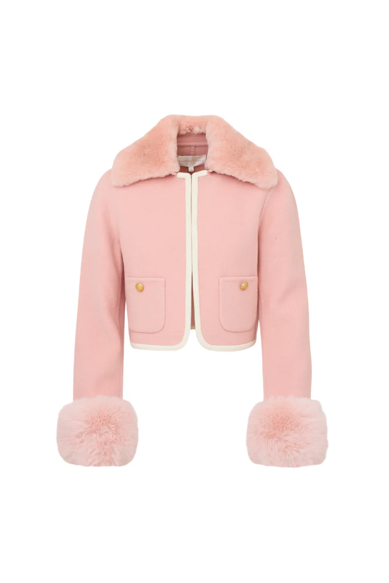 Caprina Wool-Cashmere Faux Fur Jacket - Image 7