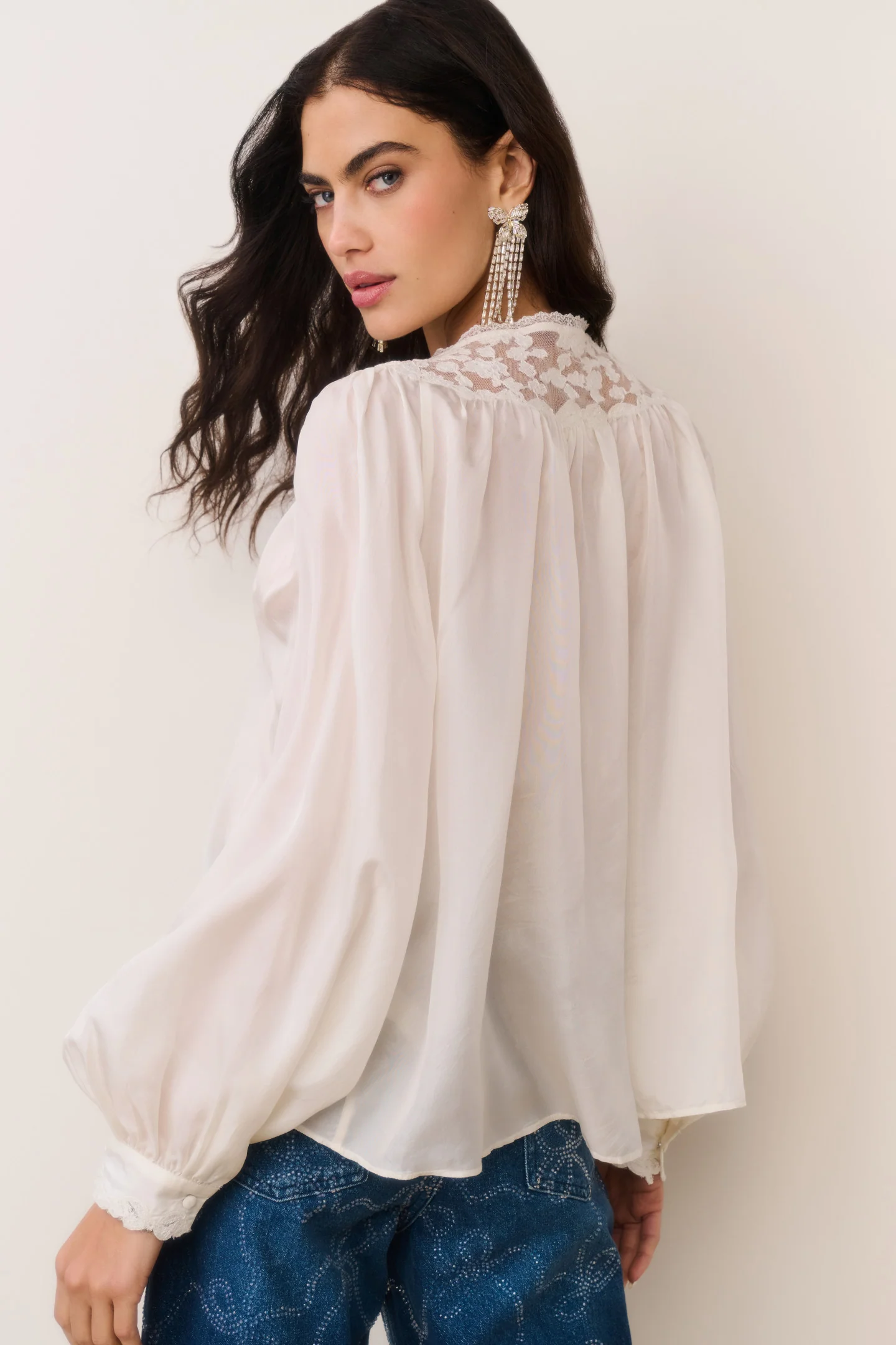 Carine Silk Lace Blouse - Image 4