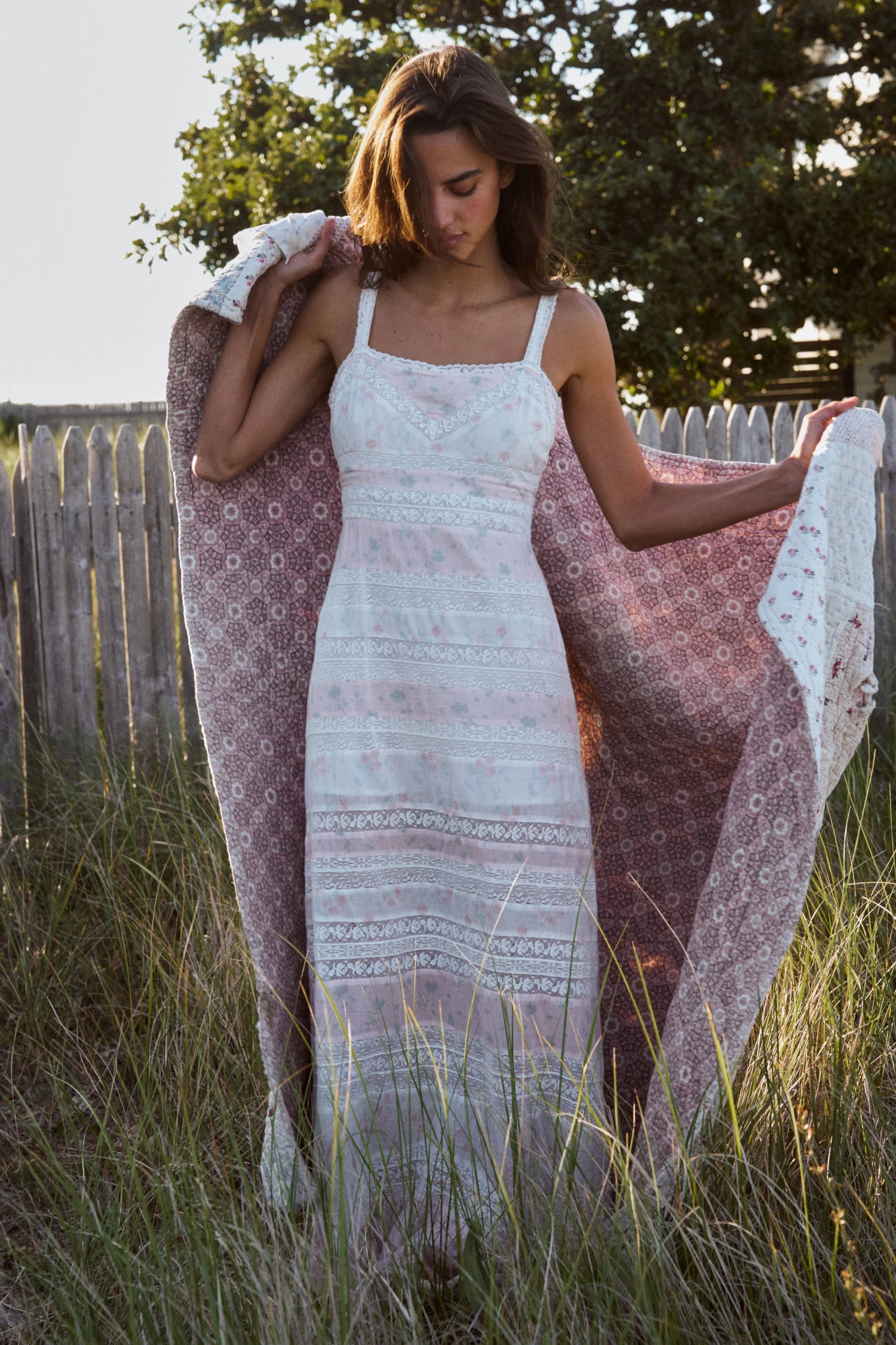Carwen Cotton Mixed Print Maxi Dress - Image 2