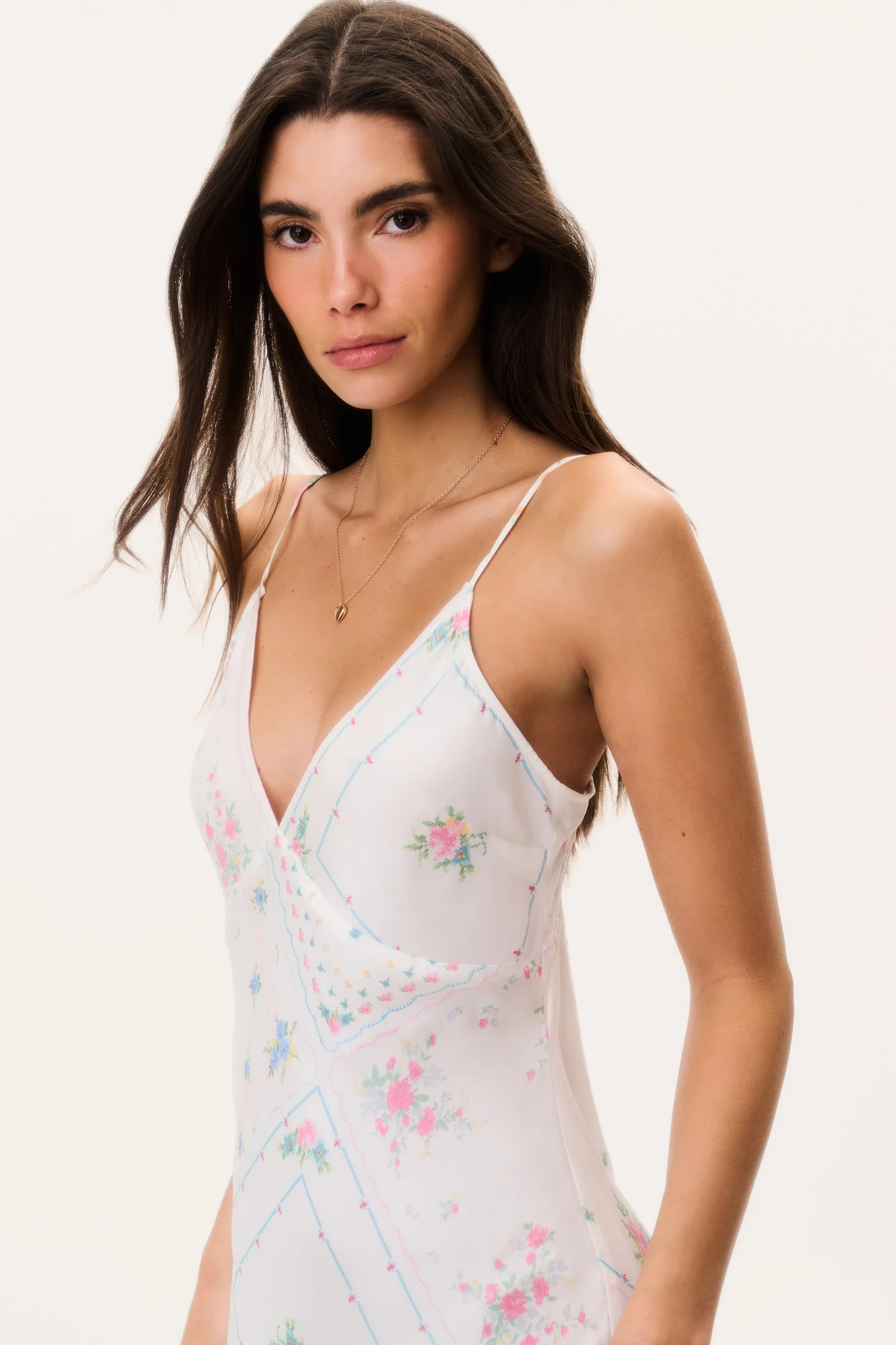 Castilla Silk Patchwork Maxi Dress - Image 4