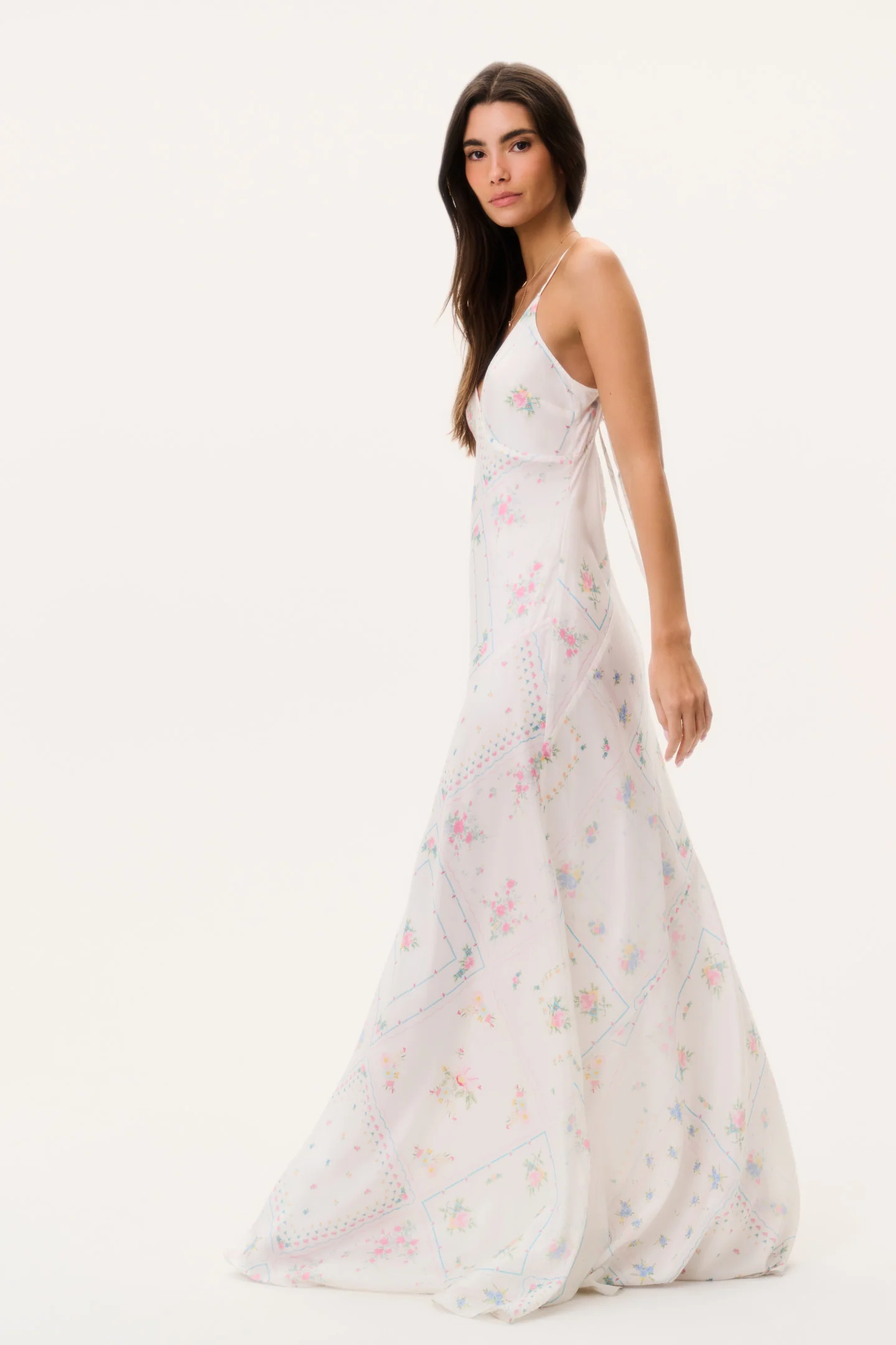 Castilla Silk Patchwork Maxi Dress - Image 5