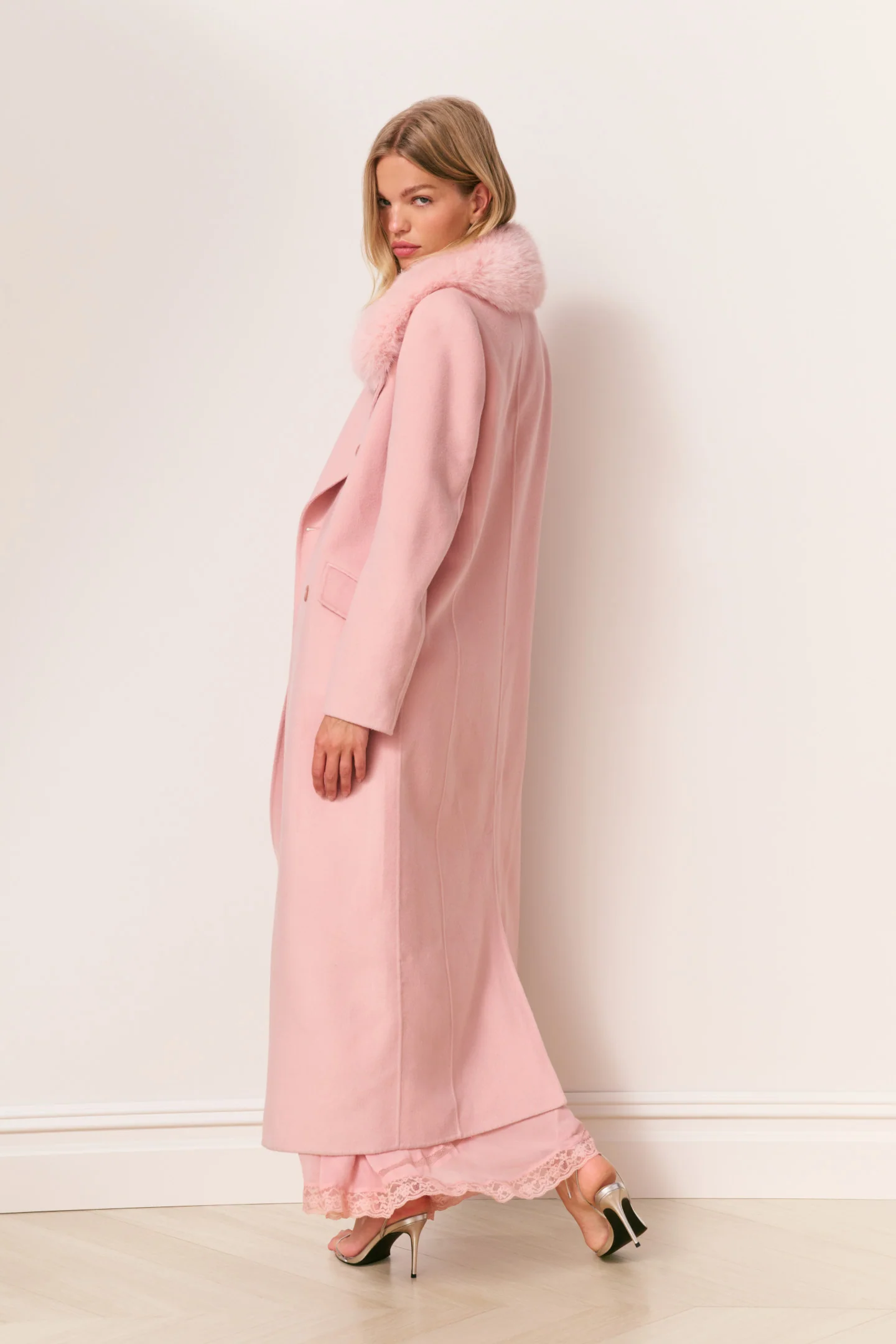 Char Faux Fur Collar Wool Coat - Image 8