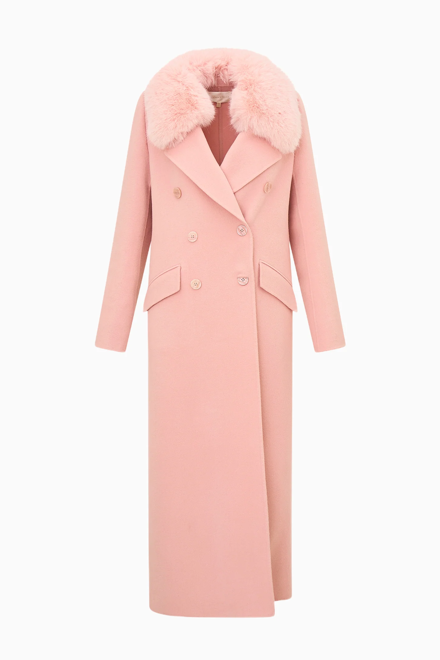 Char Faux Fur Collar Wool Coat - Image 9