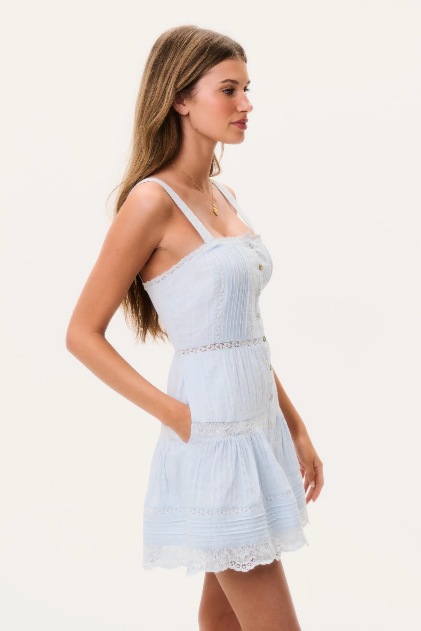 Charlize Cotton Mini Dress - Image 4