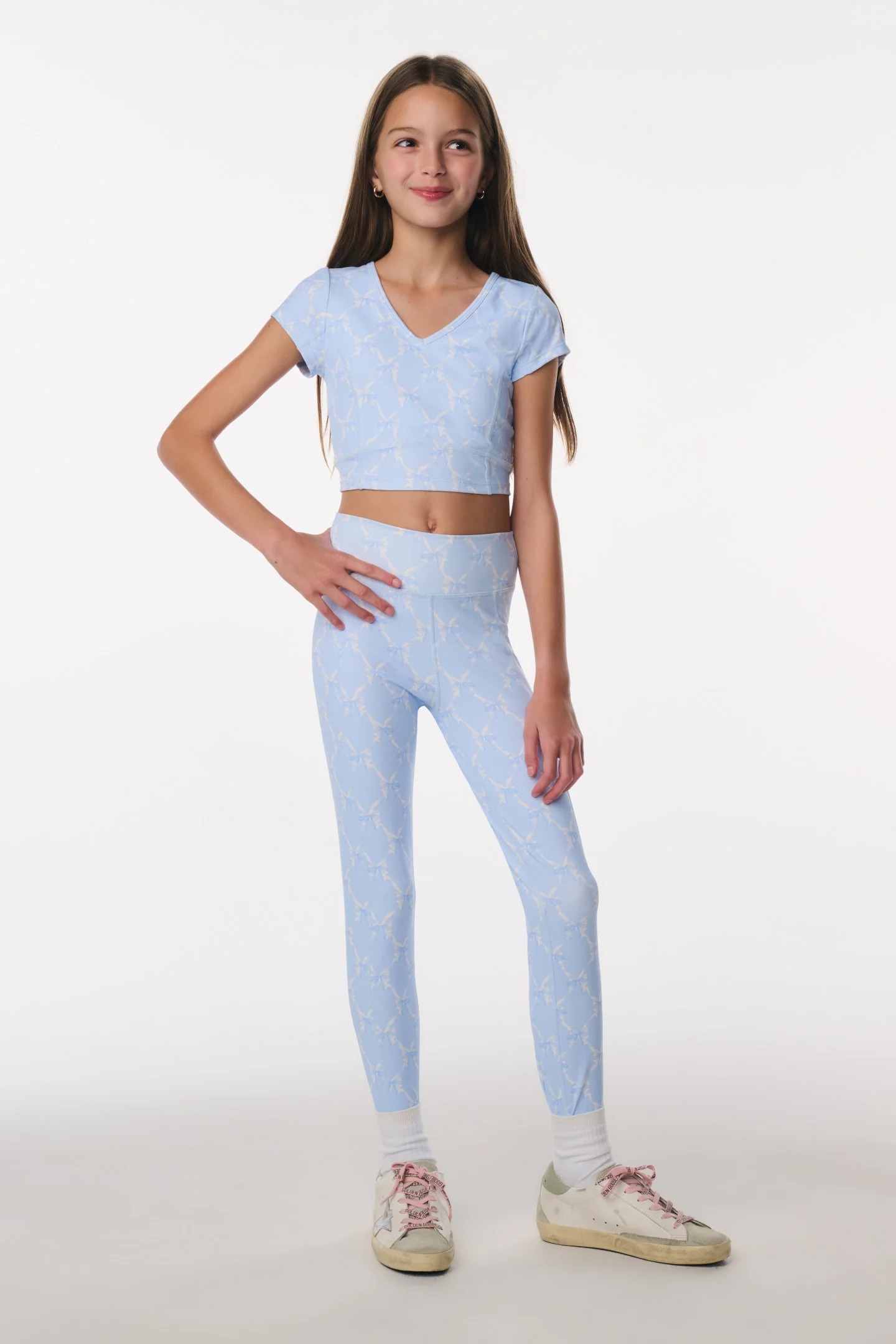 Tween Cherrily Bow Print Active Top - Image 2