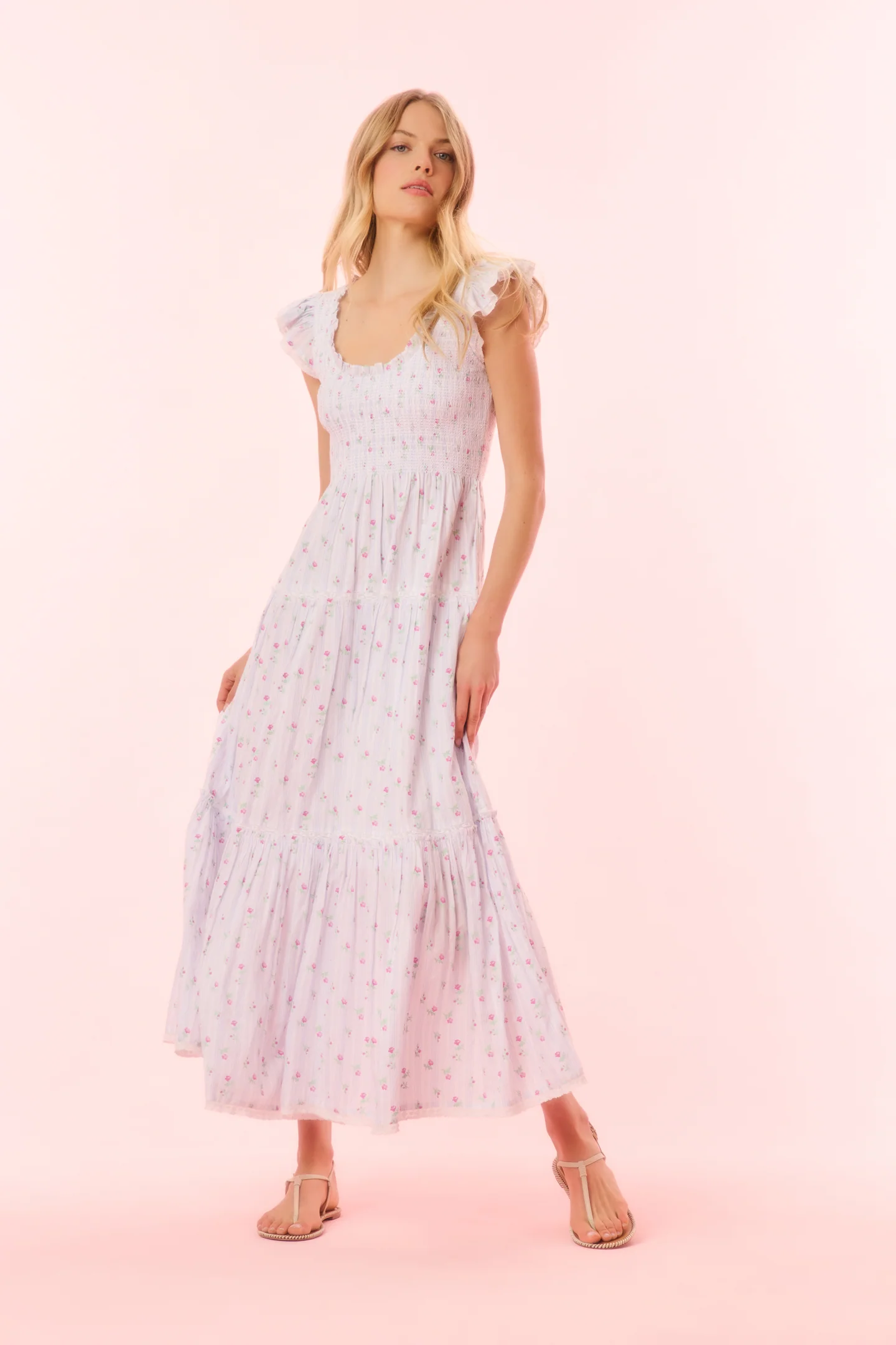 Chessie Cotton Floral Maxi Dress - Image 3