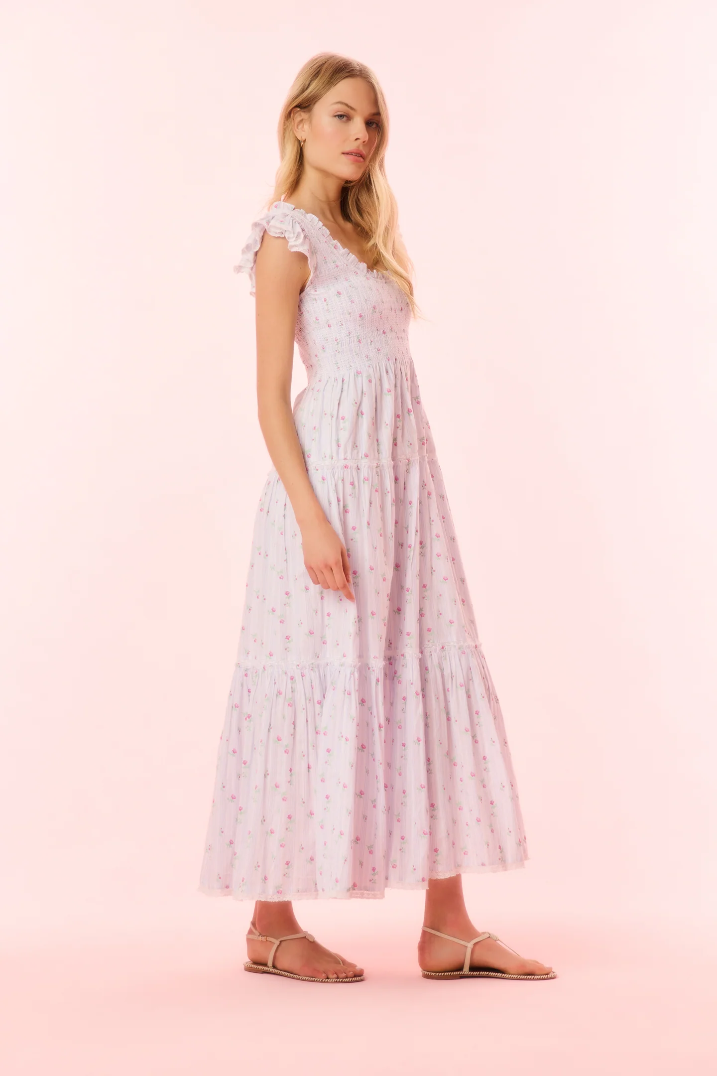 Chessie Cotton Floral Maxi Dress - Image 4