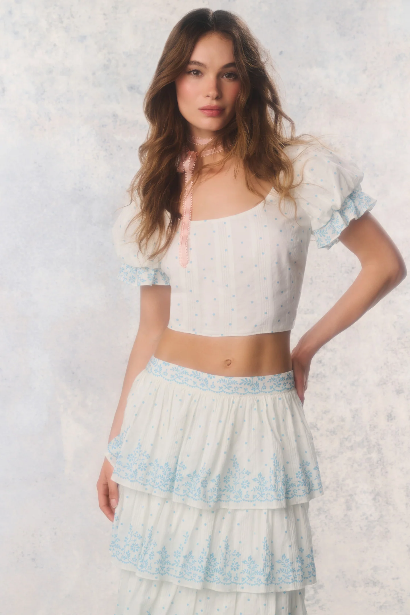Re-Edition Christine Cotton Polkadot Top - Image 2