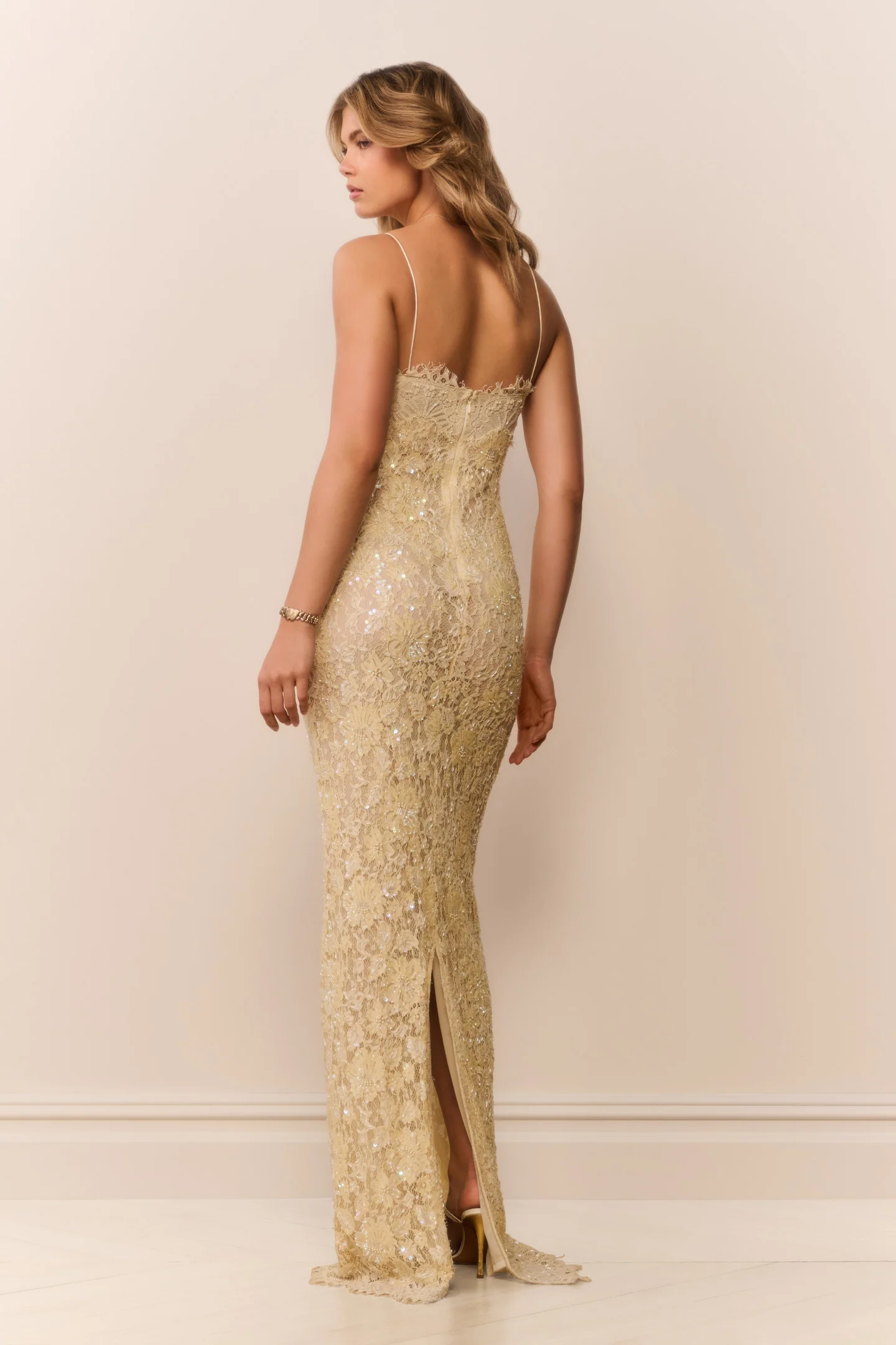 Ciona Sequin Lace Gown - Image 5