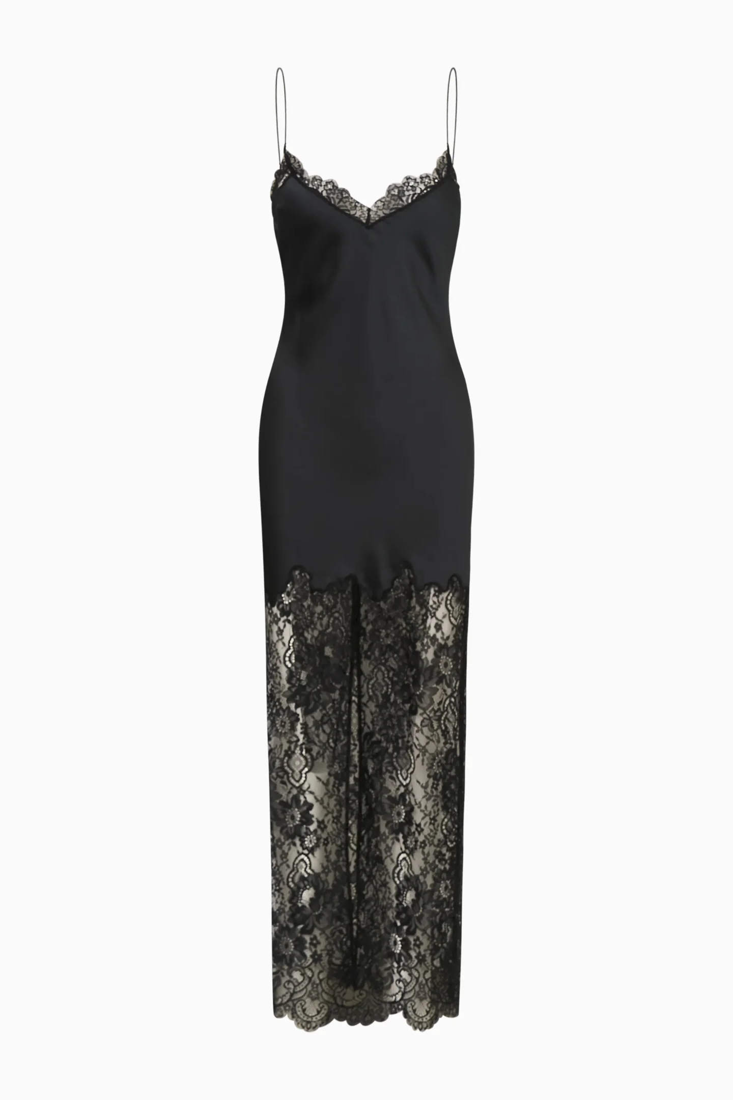 Circe Satin Lace Maxi Dress - Image 7