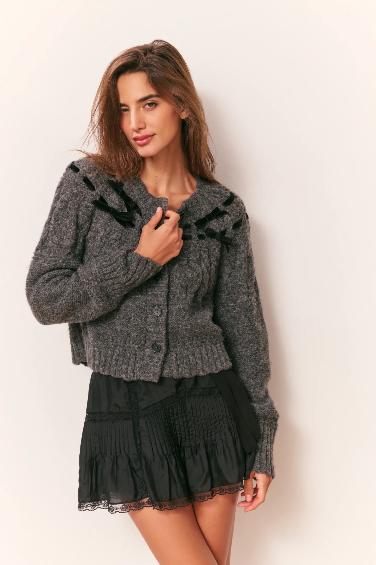 Clementian Alpaca-Blend Ribbon Cardigan - Image 3