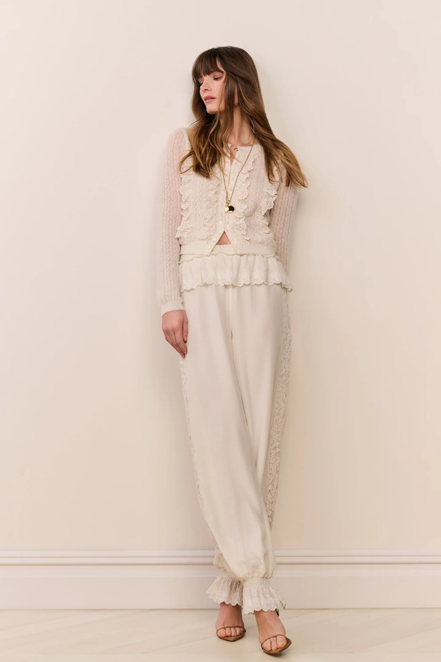 Clyra Silk Lace-Trimmed Balloon Pant - Image 3