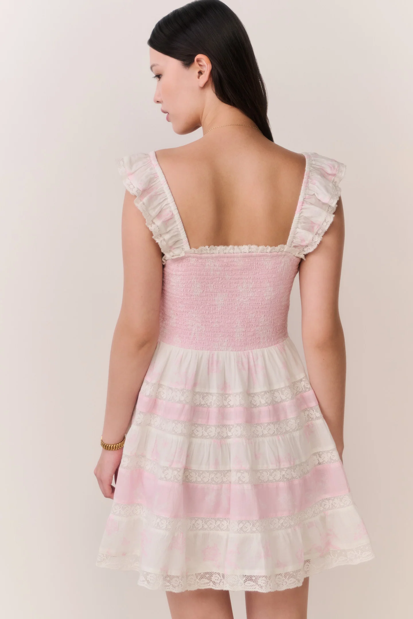 Colbera Mixed Print Cotton Mini Dress - Image 5
