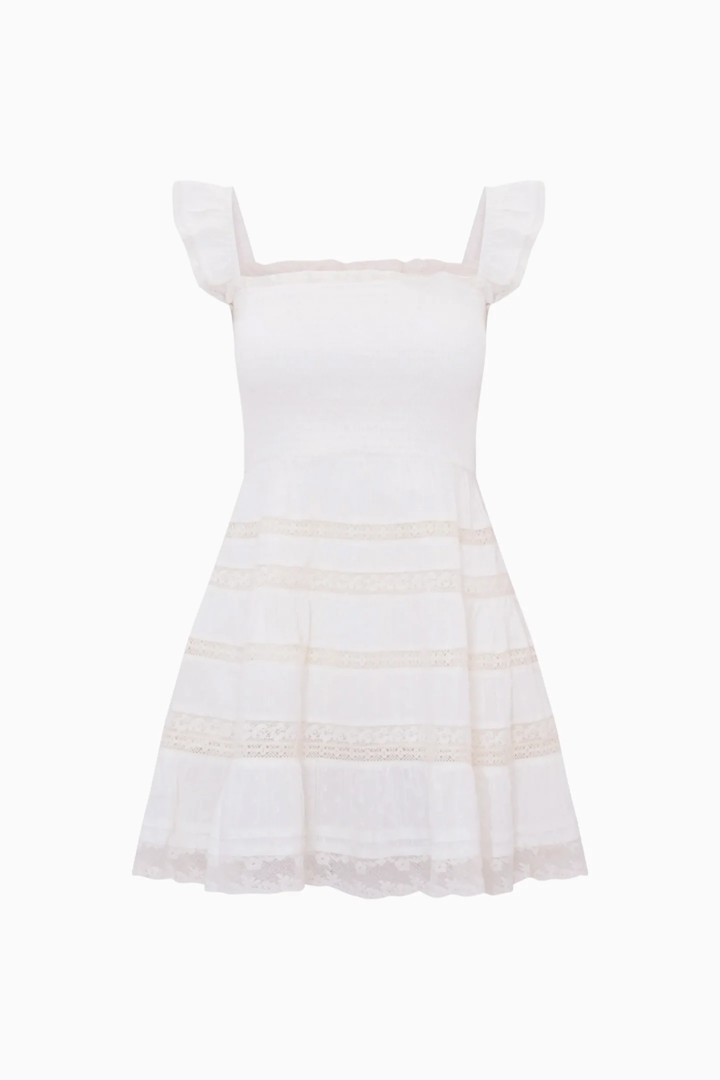 Colbera Lace-Trimmed Cotton Mini Dress - Image 5