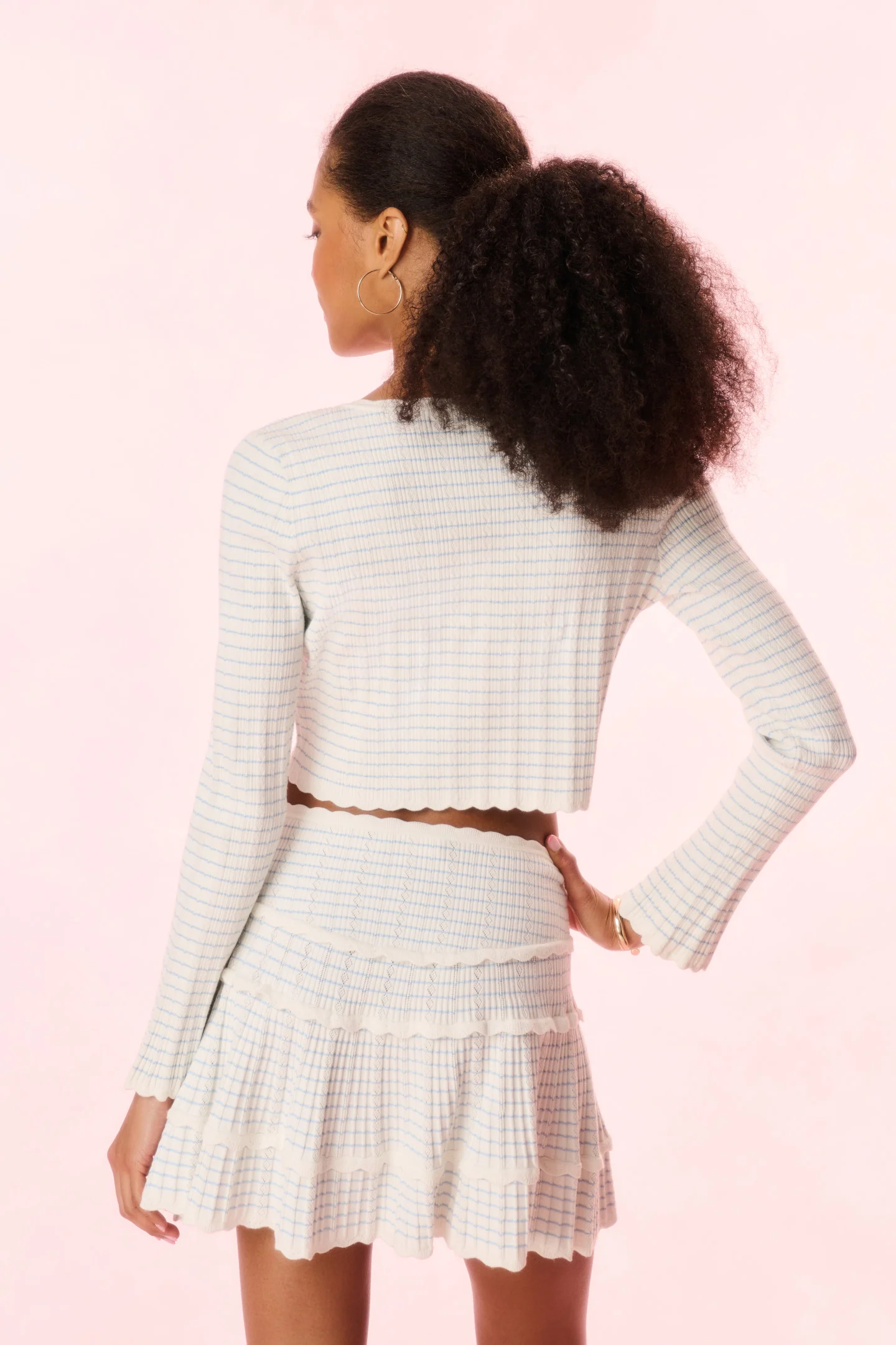 Colella Striped Stretch Knit Skirt - Image 3