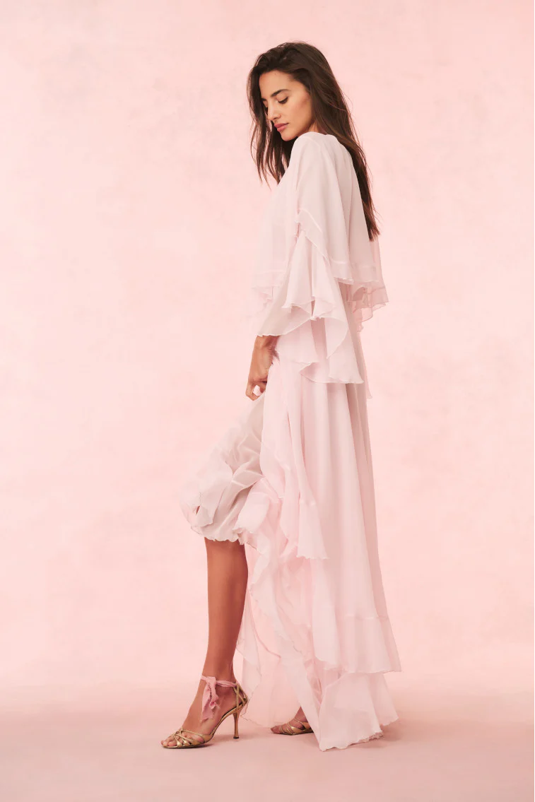 Collia Silk Maxi Dress - PALE PINK - Image 4