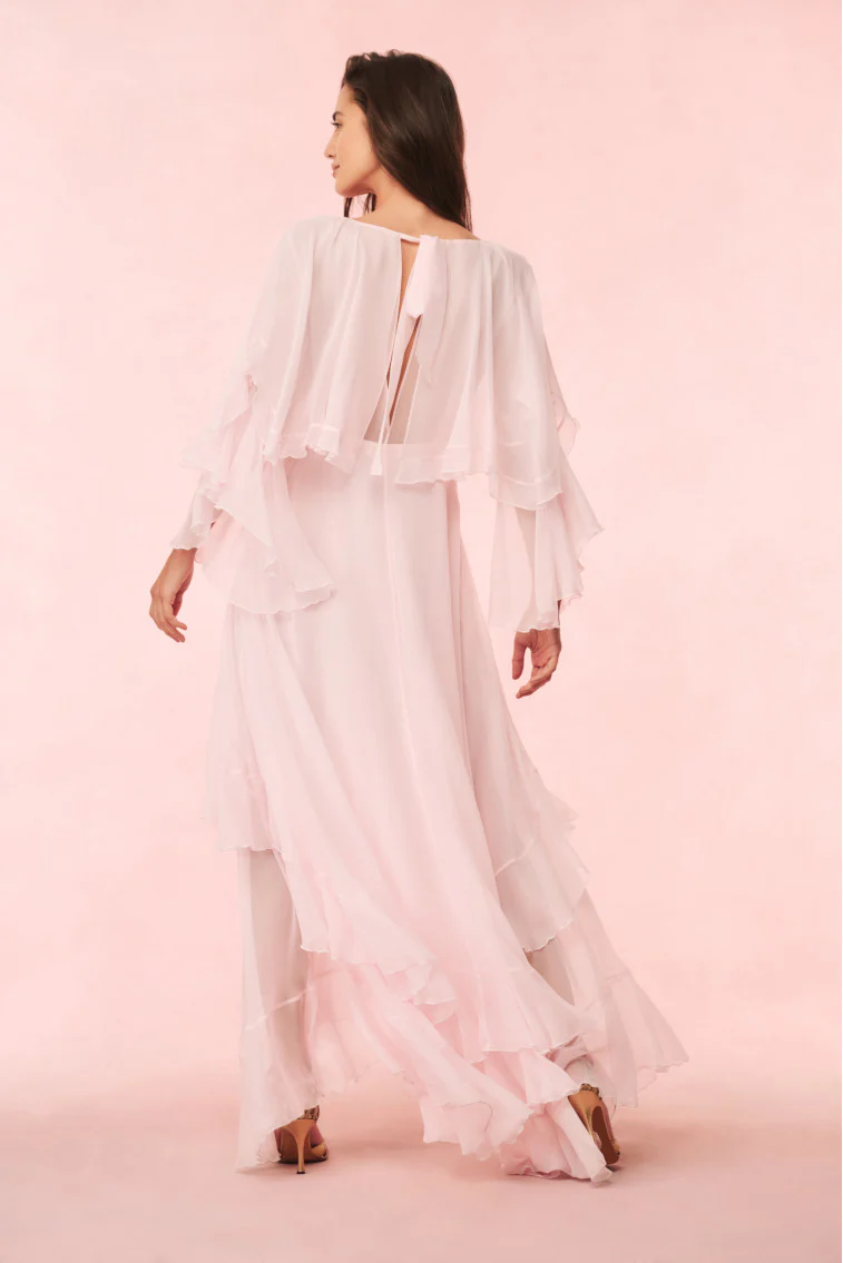 Collia Silk Maxi Dress - PALE PINK - Image 5