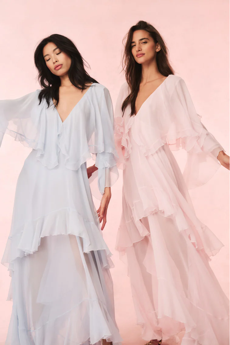 Collia Silk Maxi Dress - PALE PINK - Image 6
