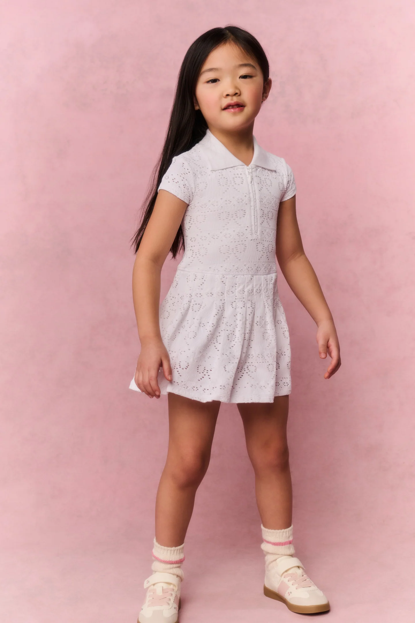 Little Girls Courtley Eyelet Active Dress - Image 4