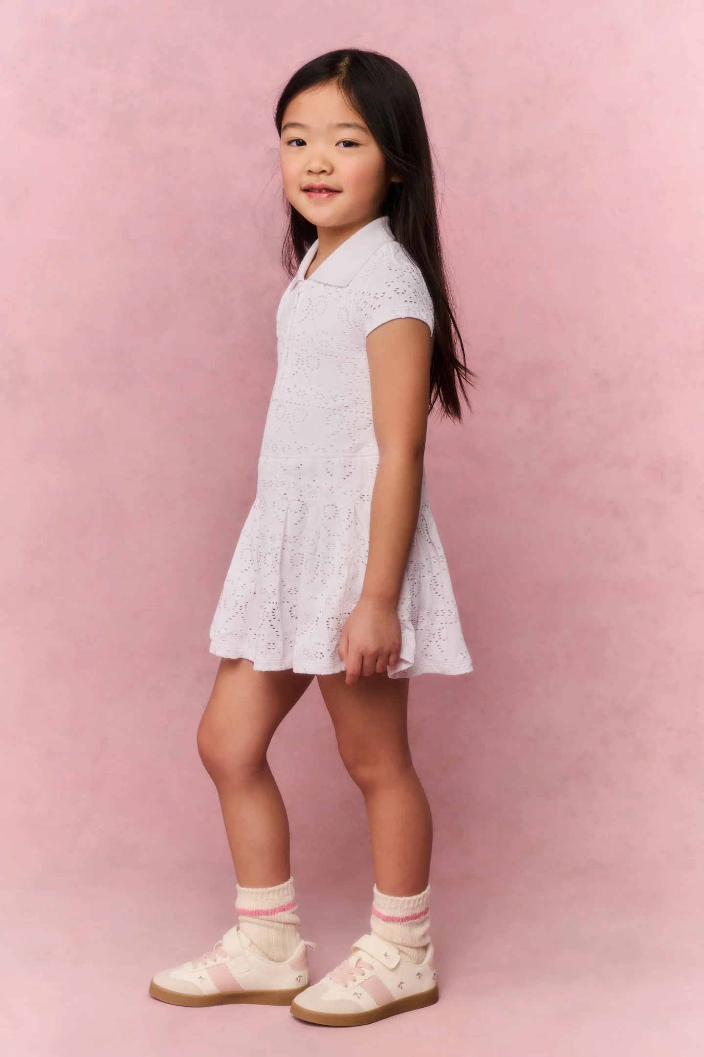 Little Girls Courtley Eyelet Active Dress - Image 5
