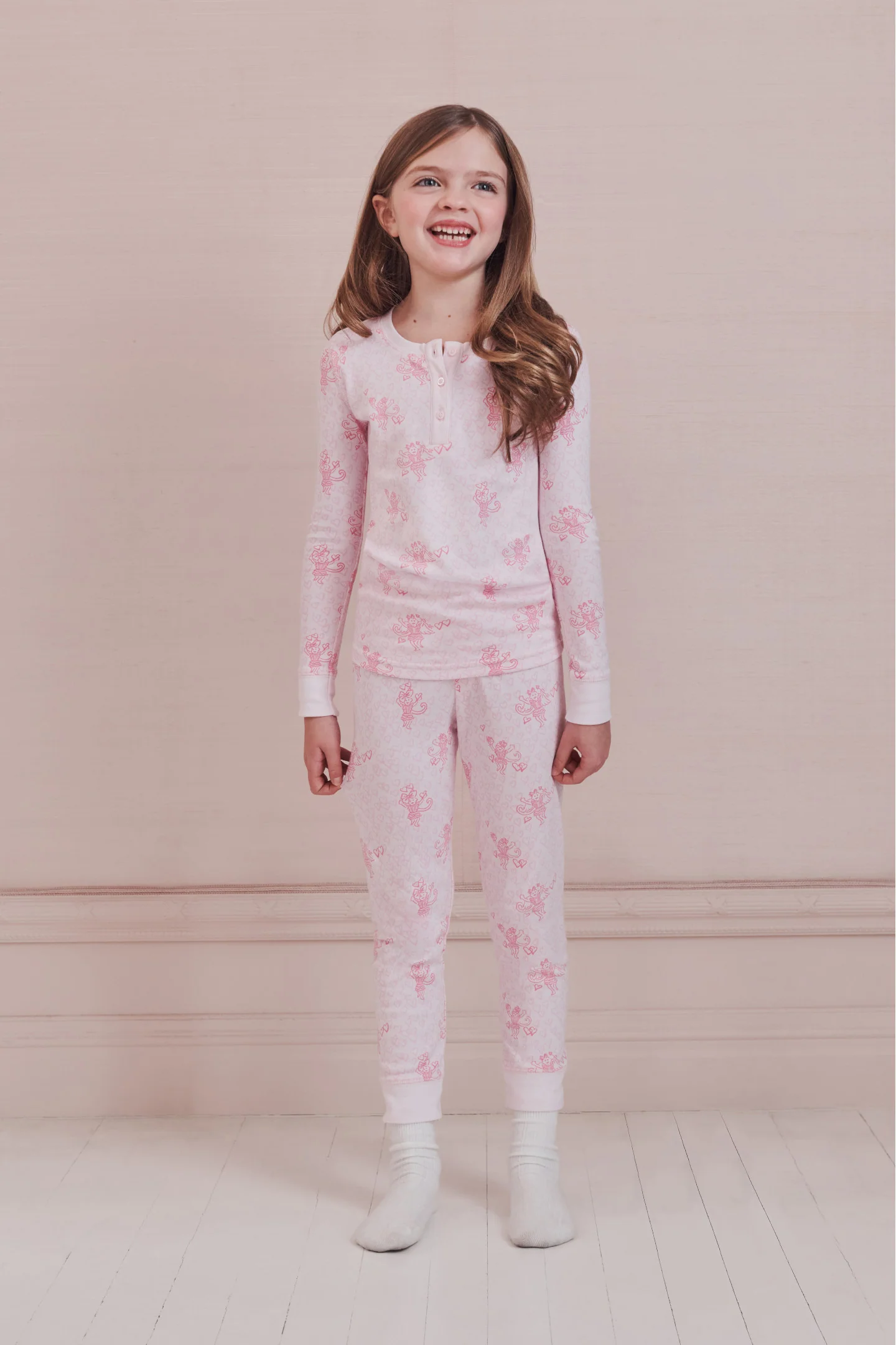 LoveShackFancy x Roller Rabbit Kids Hearts Juniper Pajama - Image 2