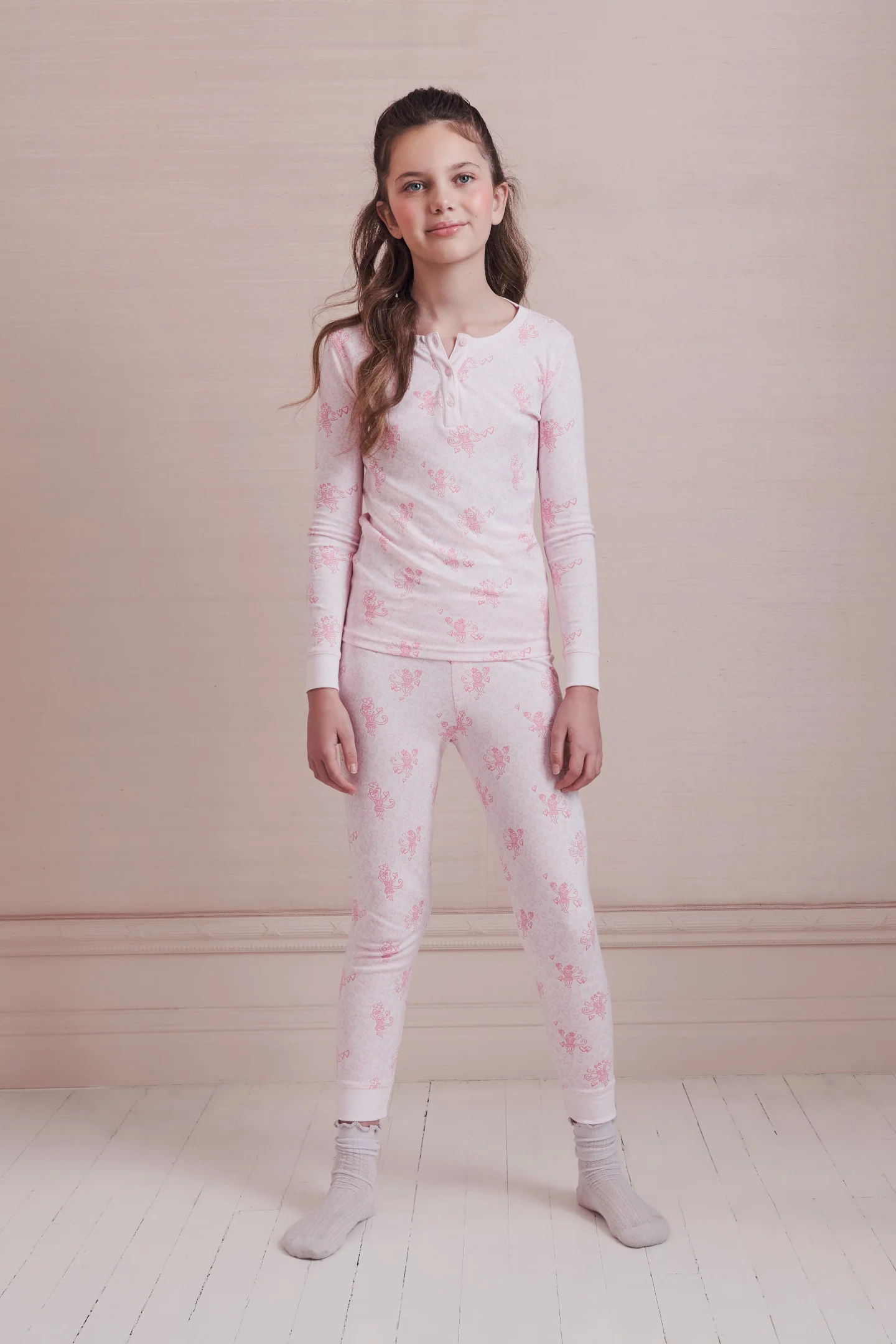 LoveShackFancy x Roller Rabbit Kids Hearts Juniper Pajama - Image 3