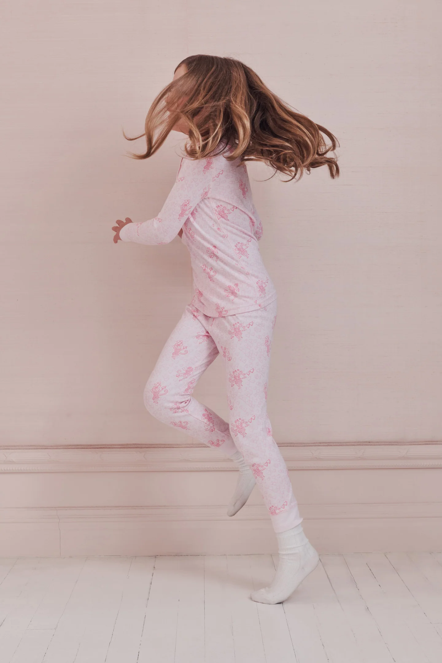 LoveShackFancy x Roller Rabbit Kids Hearts Juniper Pajama - Image 4